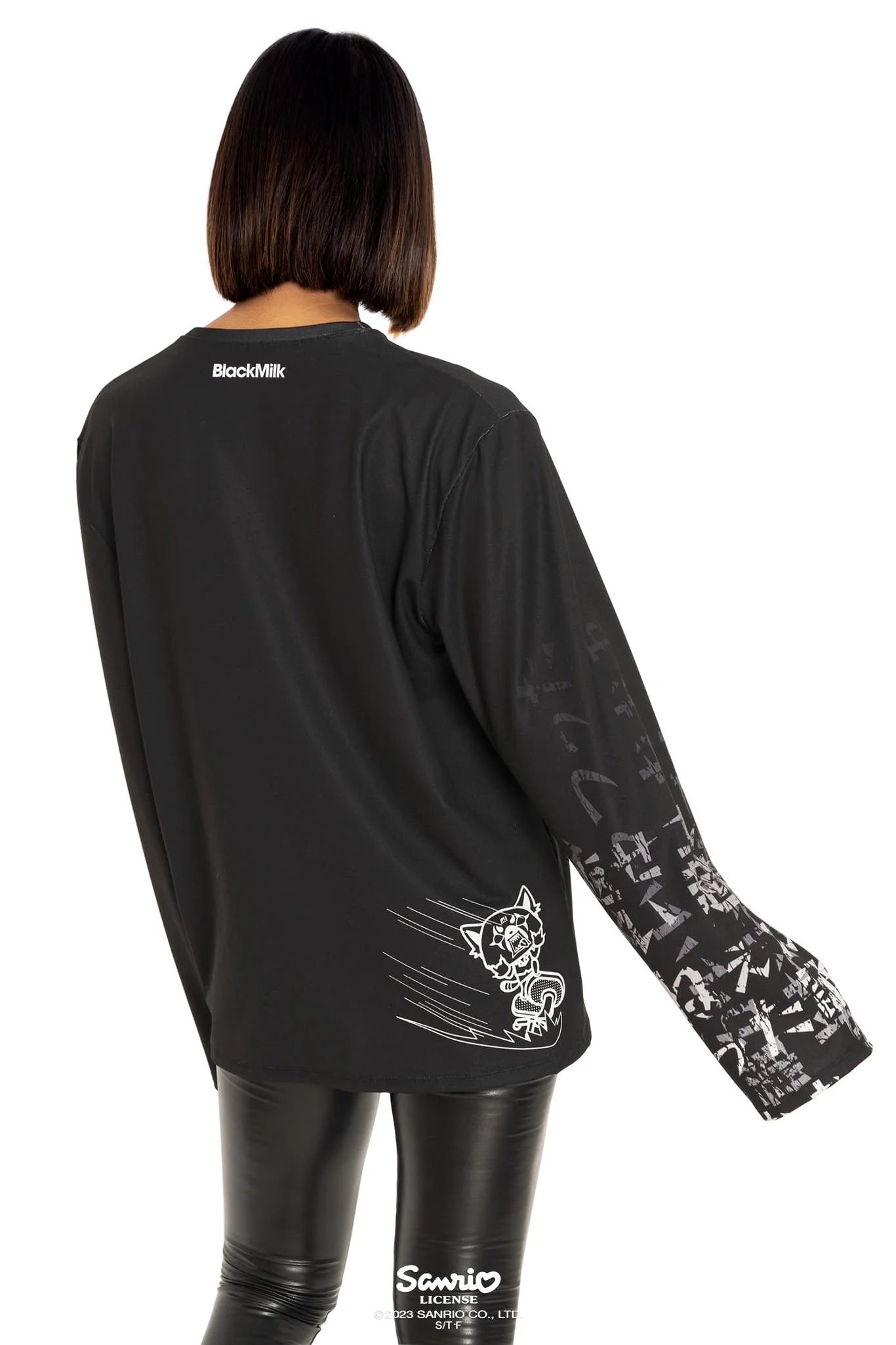 Aggretsuko Long Sleeve Oversized Boyfriend Tee - Image 3