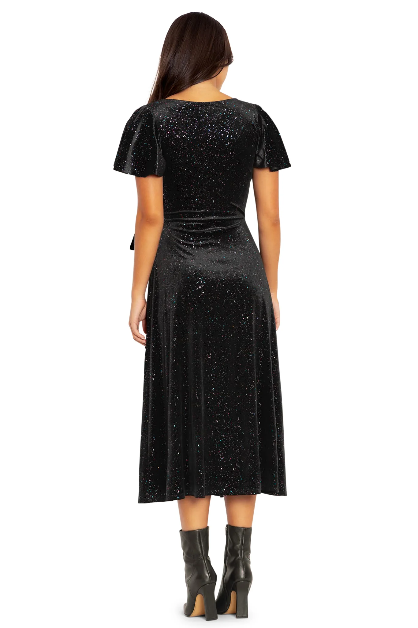 All That Glitters Velvet Wrap Midaxi Dress - Image 2