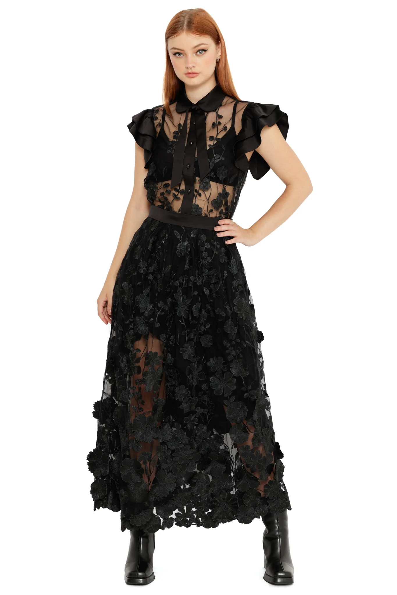 Altered Colour Lace Maxi Skirt - Image 2