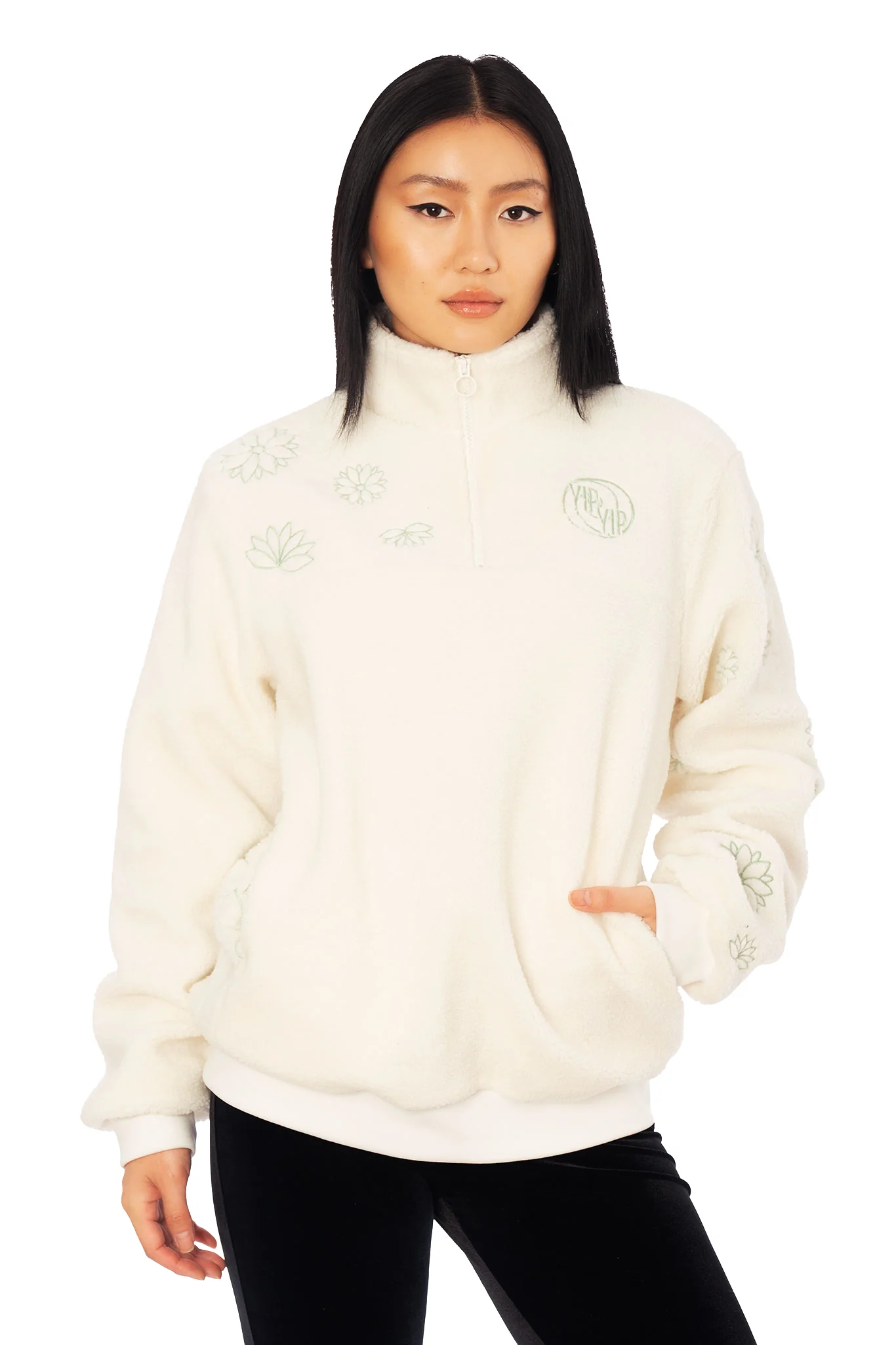 Appa Fluffy 3/4 Zip Sweater - Image 3