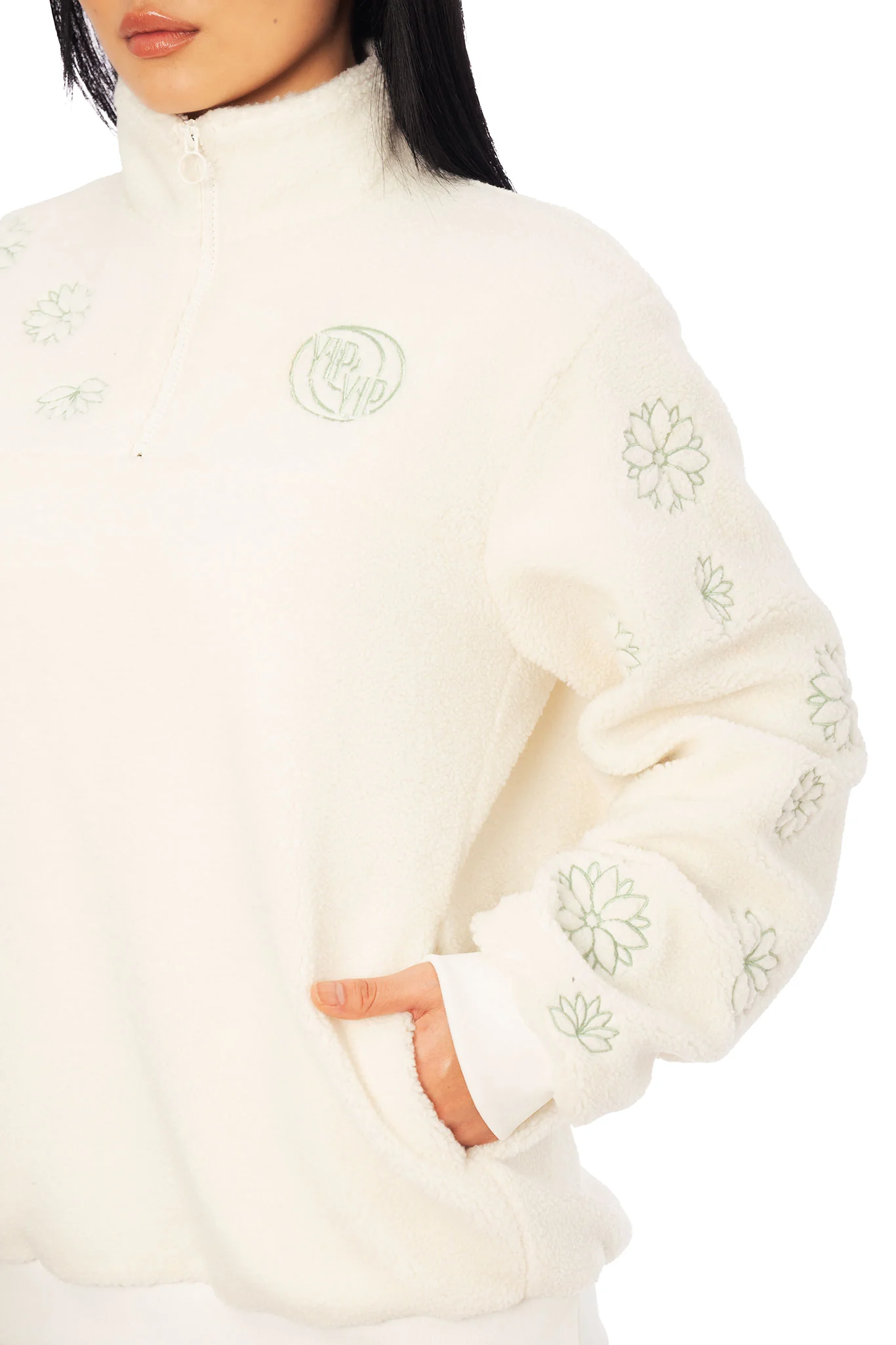 Appa Fluffy 3/4 Zip Sweater - Image 8