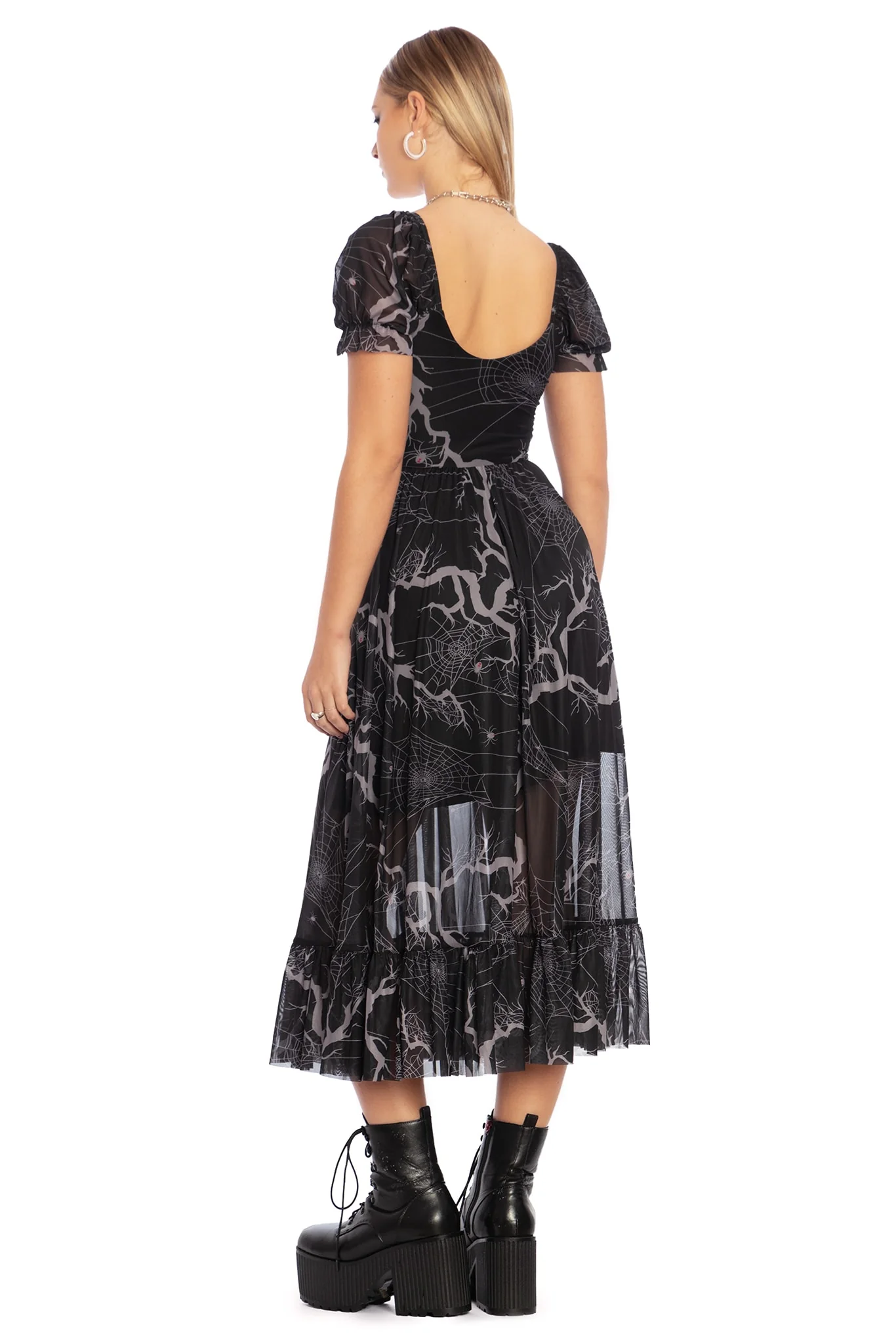 Arachnid Sheer Corseted Midaxi Dress - Image 2