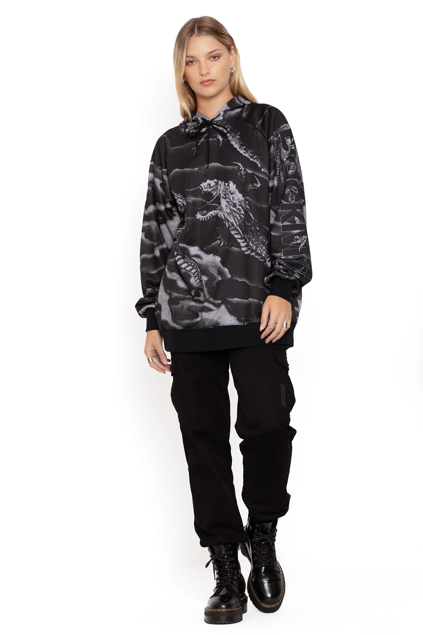 Ascending Dragon Descending Dragon Oversized Hoodie - Image 4