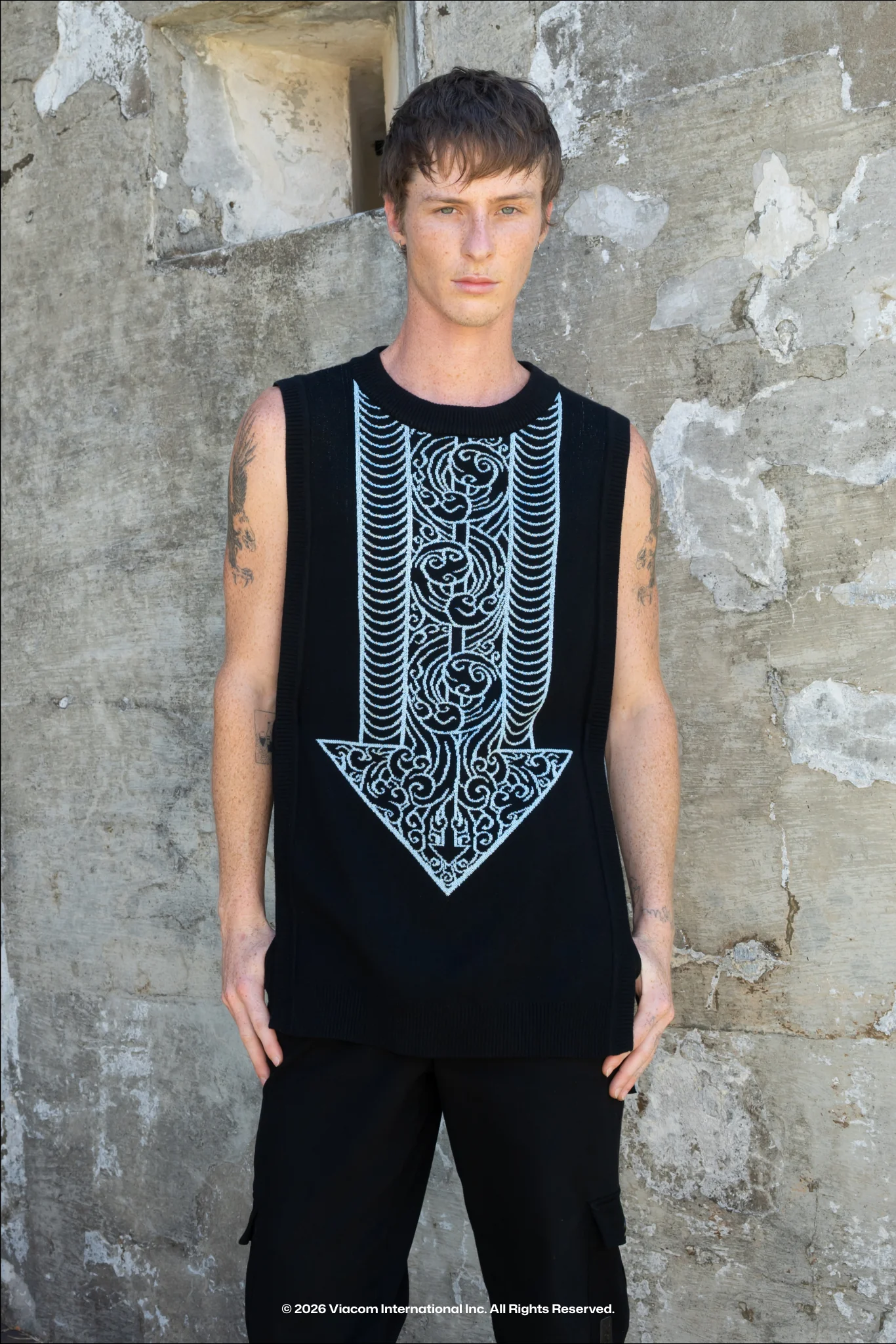 Avatar State Tie Side Oversized Knit Vest - Image 2