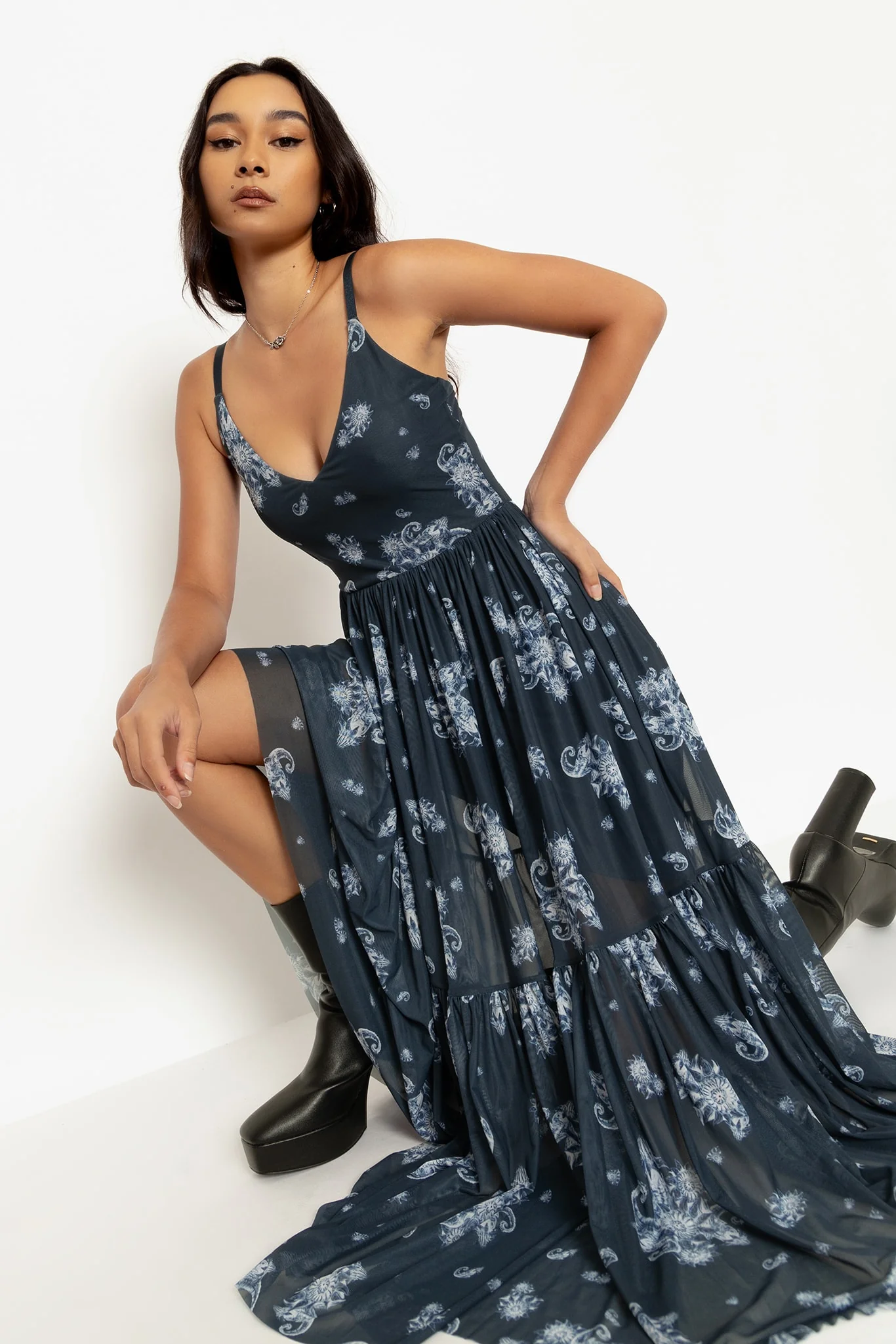 Baldur's Bouquet Sheer Midaxi Dress - Image 7
