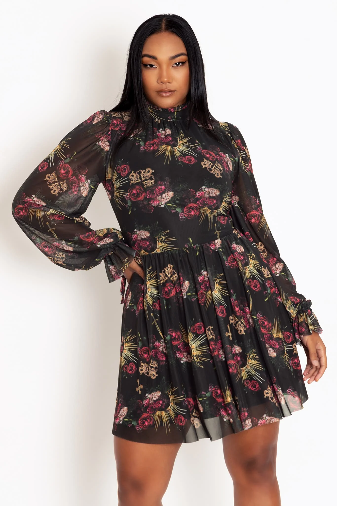Baroque Fantasy Sheer Grace Dress - Image 3