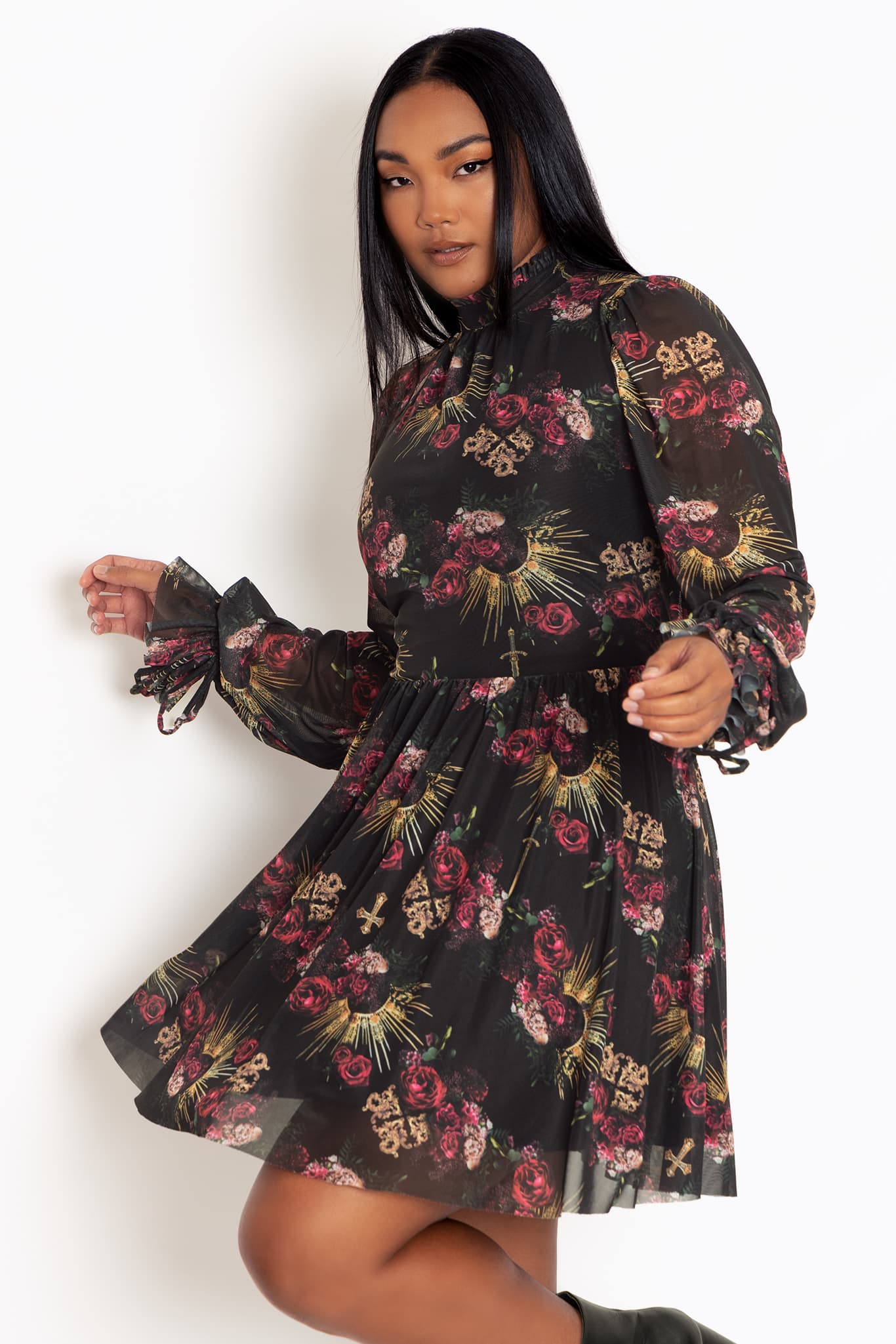 Baroque Fantasy Sheer Grace Dress - Image 4