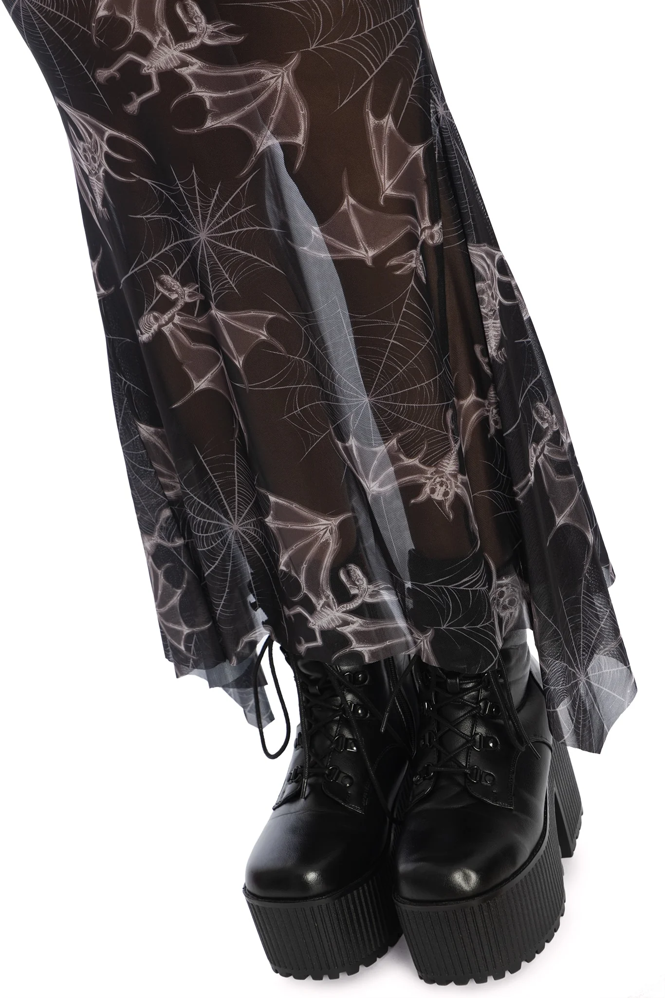 Bat Bones Godet Maxi Dress - Image 4