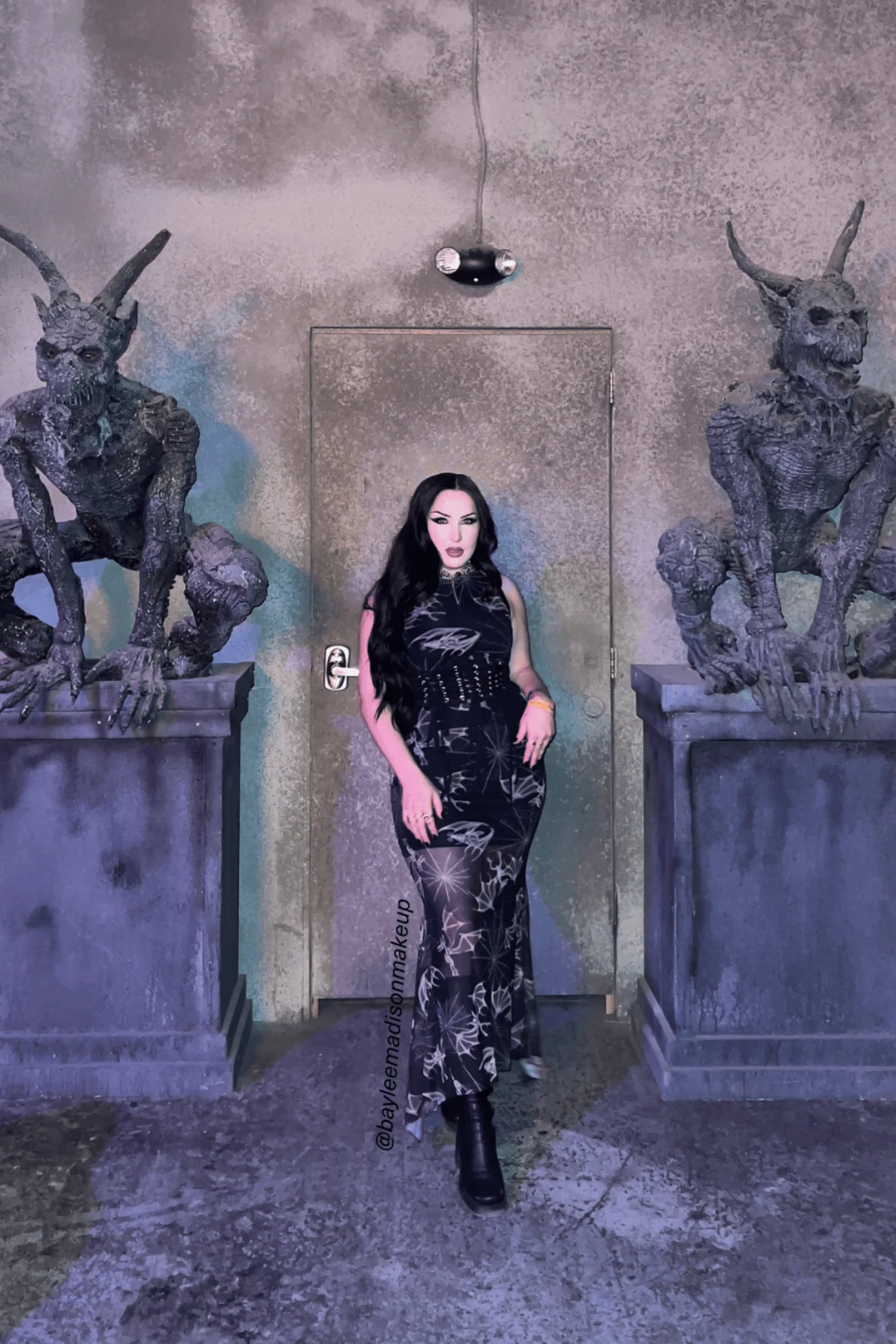 Bat Bones Godet Maxi Dress - Image 5
