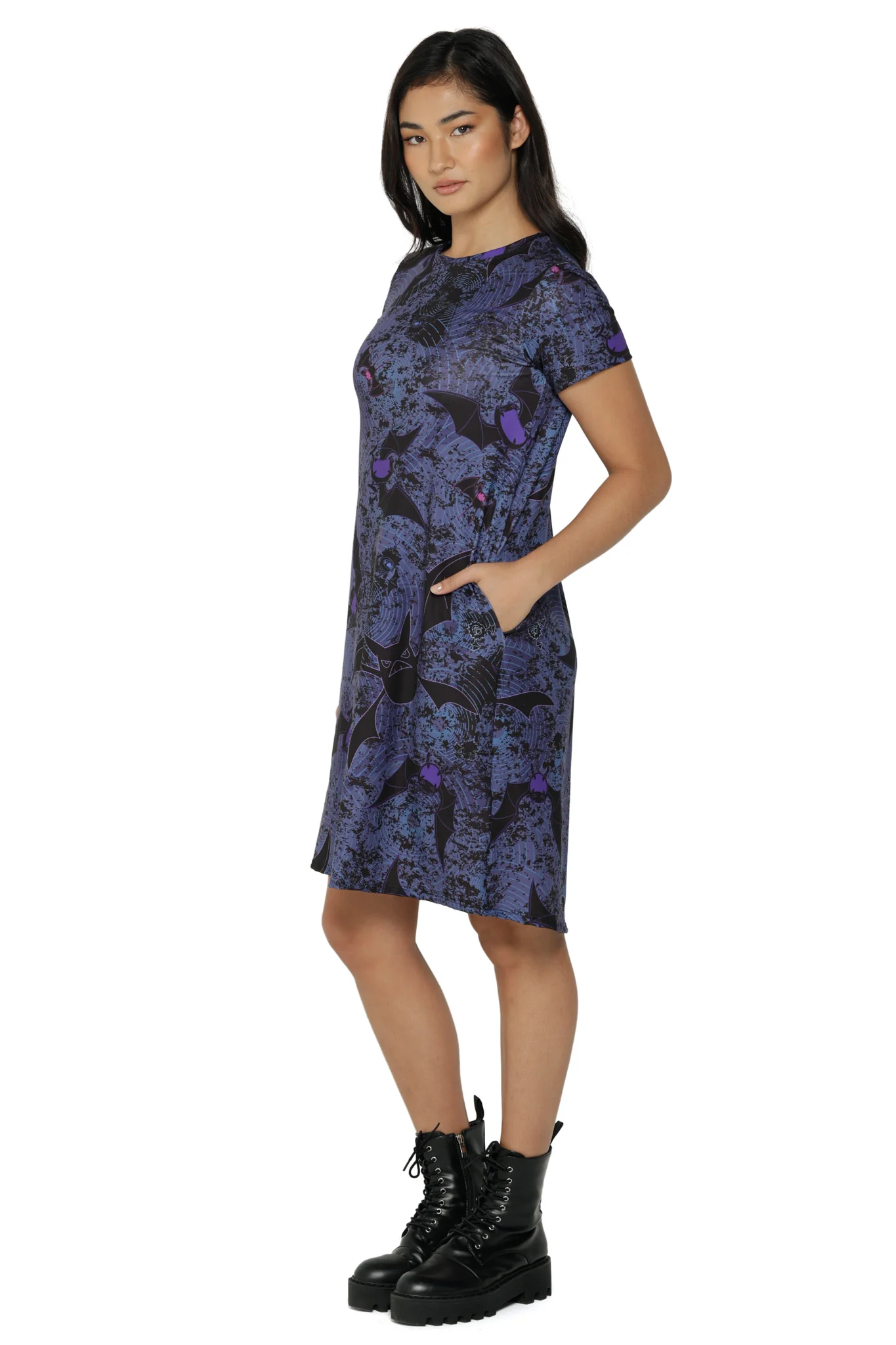 Bat Evolution Longline Swing Tee Dress - Image 2