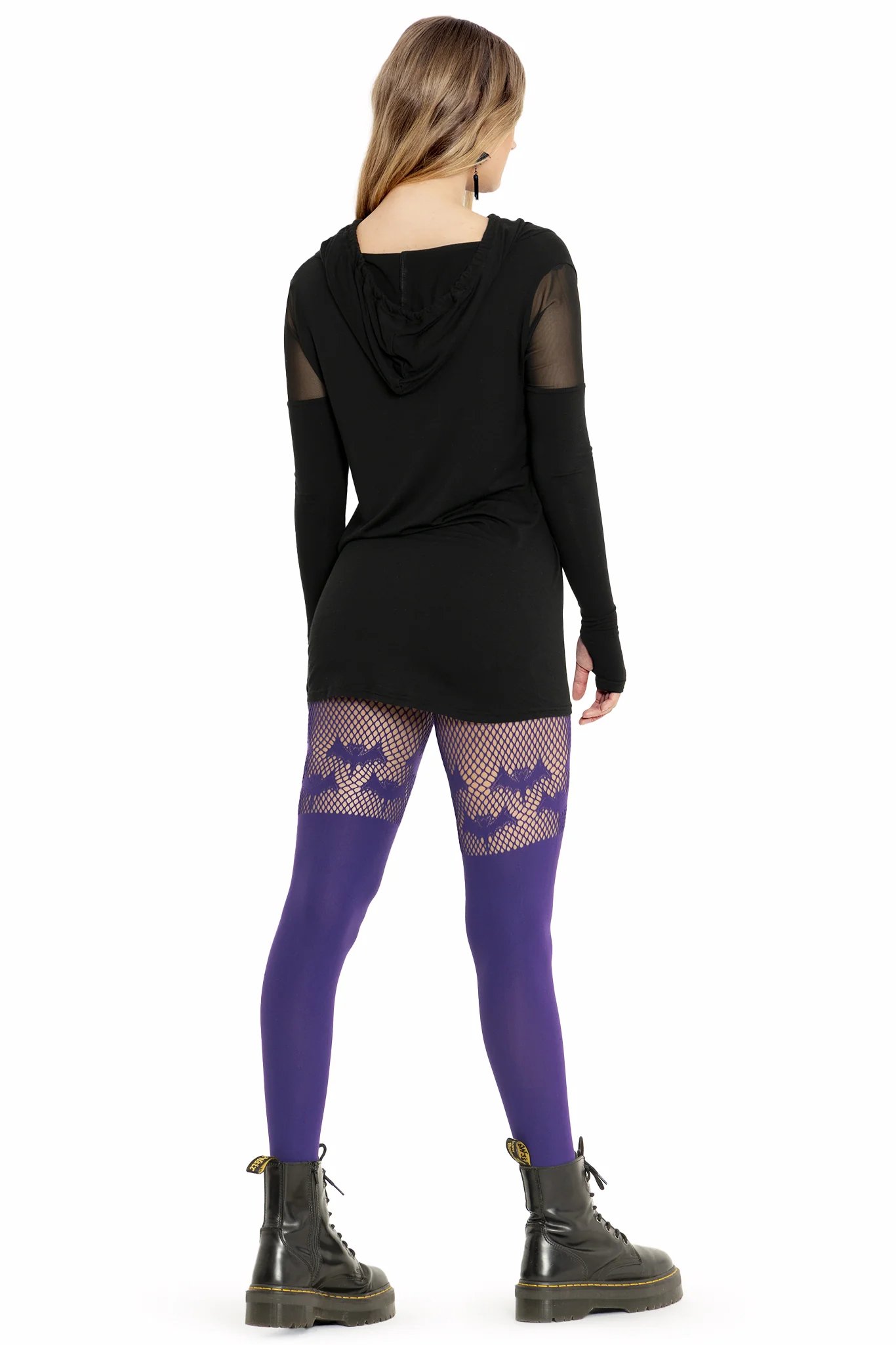 Bats Purple Suspender Hosiery - Image 2