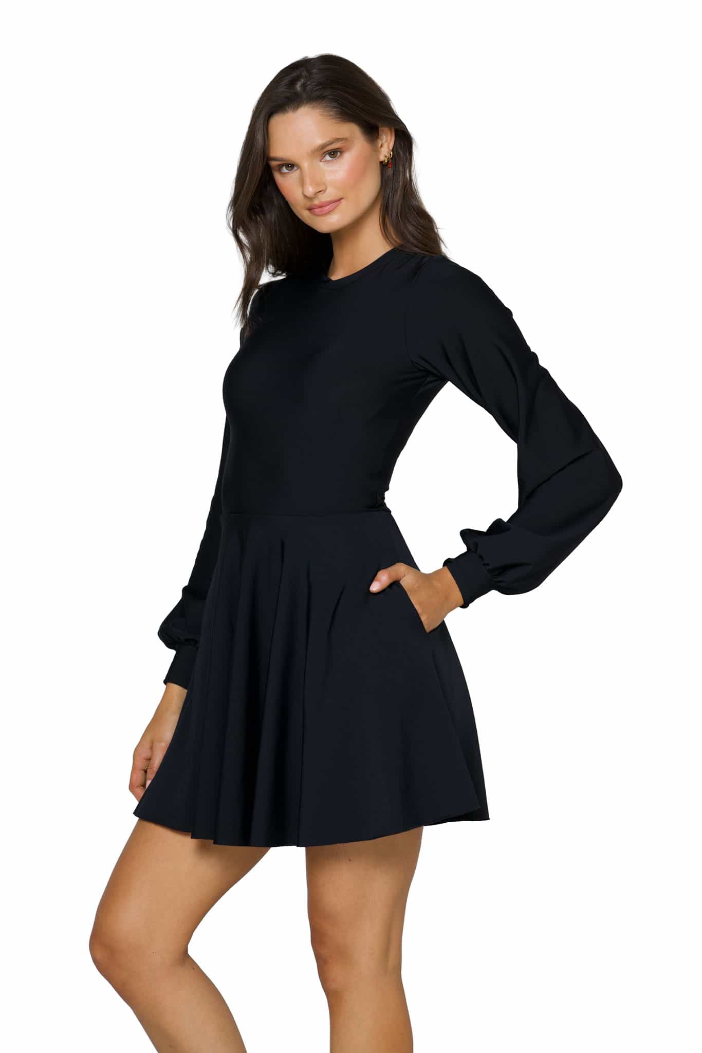 Black Bishop Skater Dress - Image 3