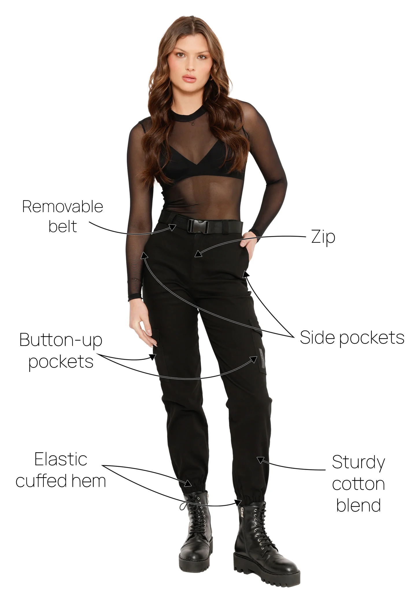 Black Cargo Pants 2.0 - Image 5