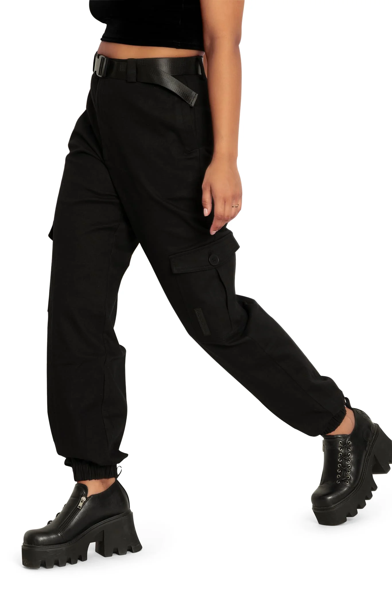 Black Cargo Pants - Image 3