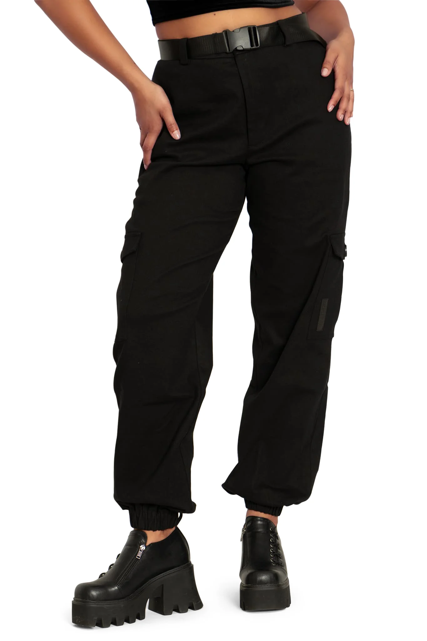 Black Cargo Pants - Image 5
