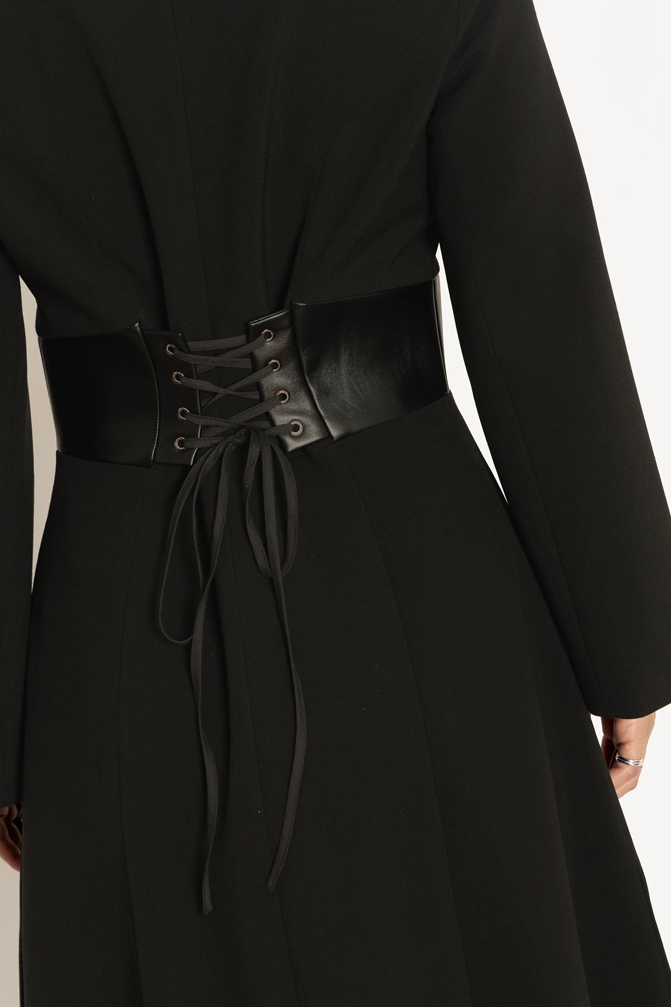 Black Cursed Bats Corset Trench Coat - Image 6