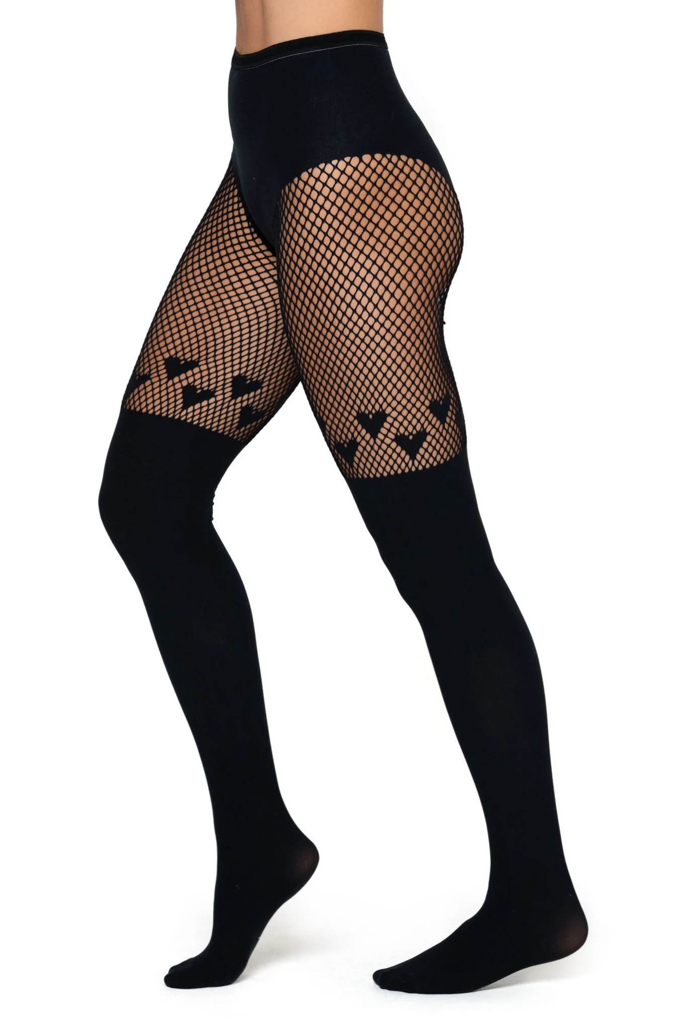 Black Hearts Suspender Hosiery - Image 7