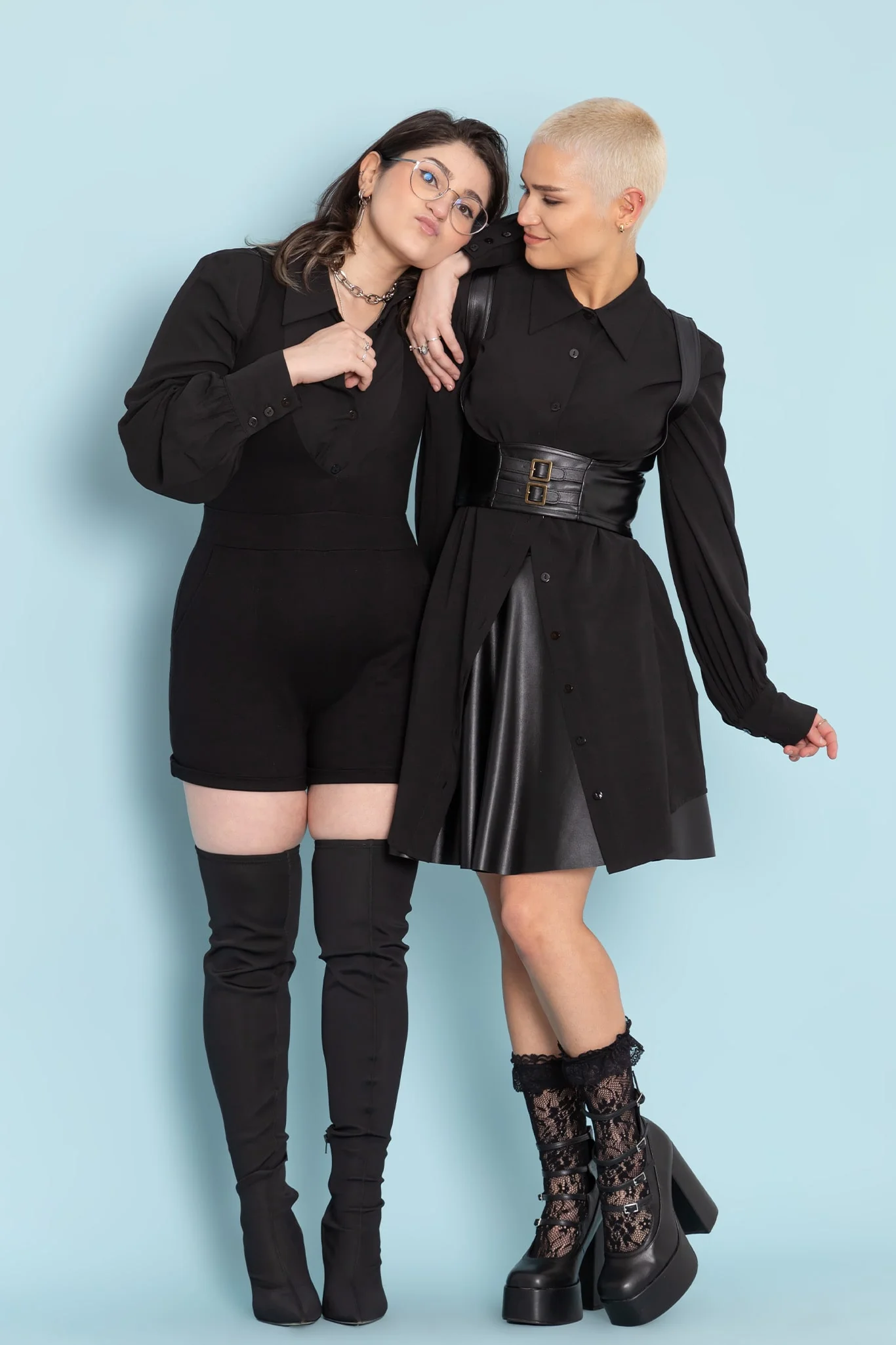 Black Long Sleeve Oversized Shirt Dress - Image 8