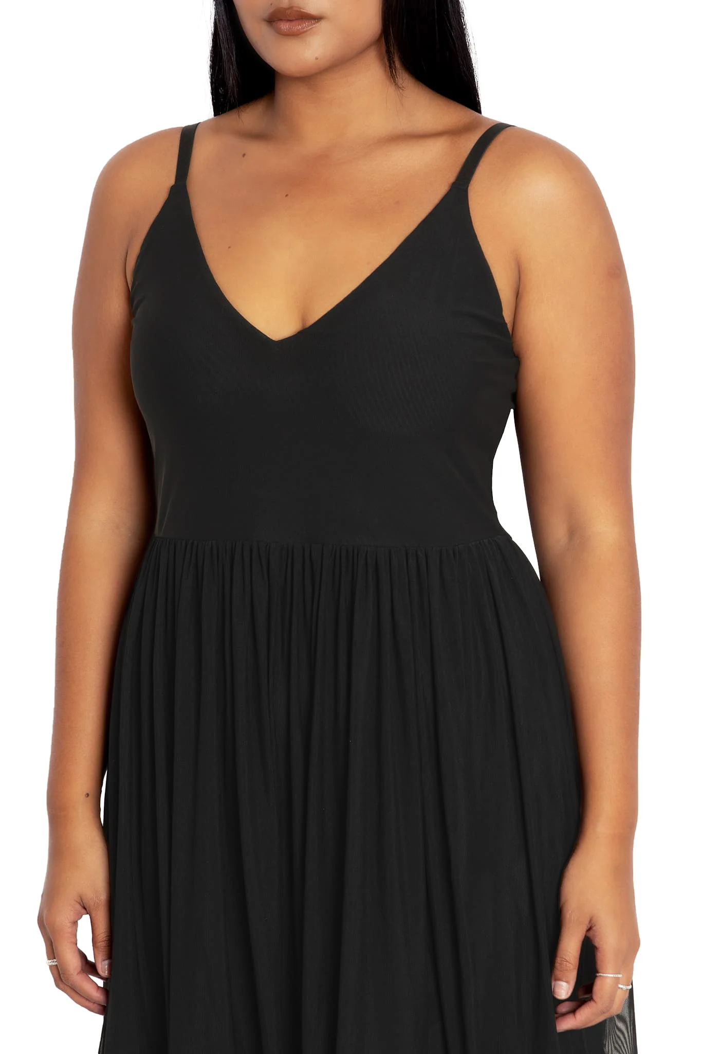 Black Sheer Midaxi Dress - Image 3