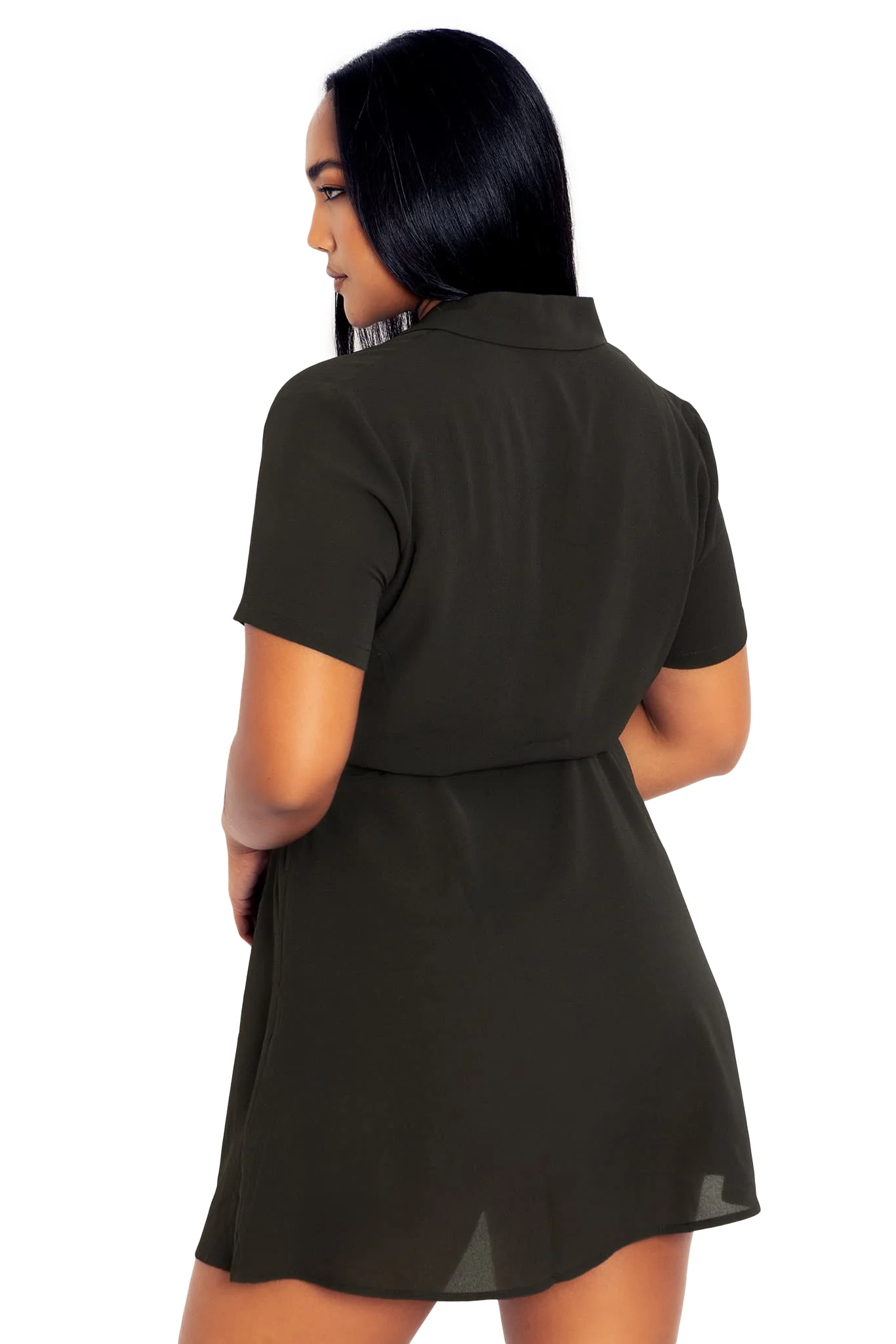 Black Shirt Dress - Image 2