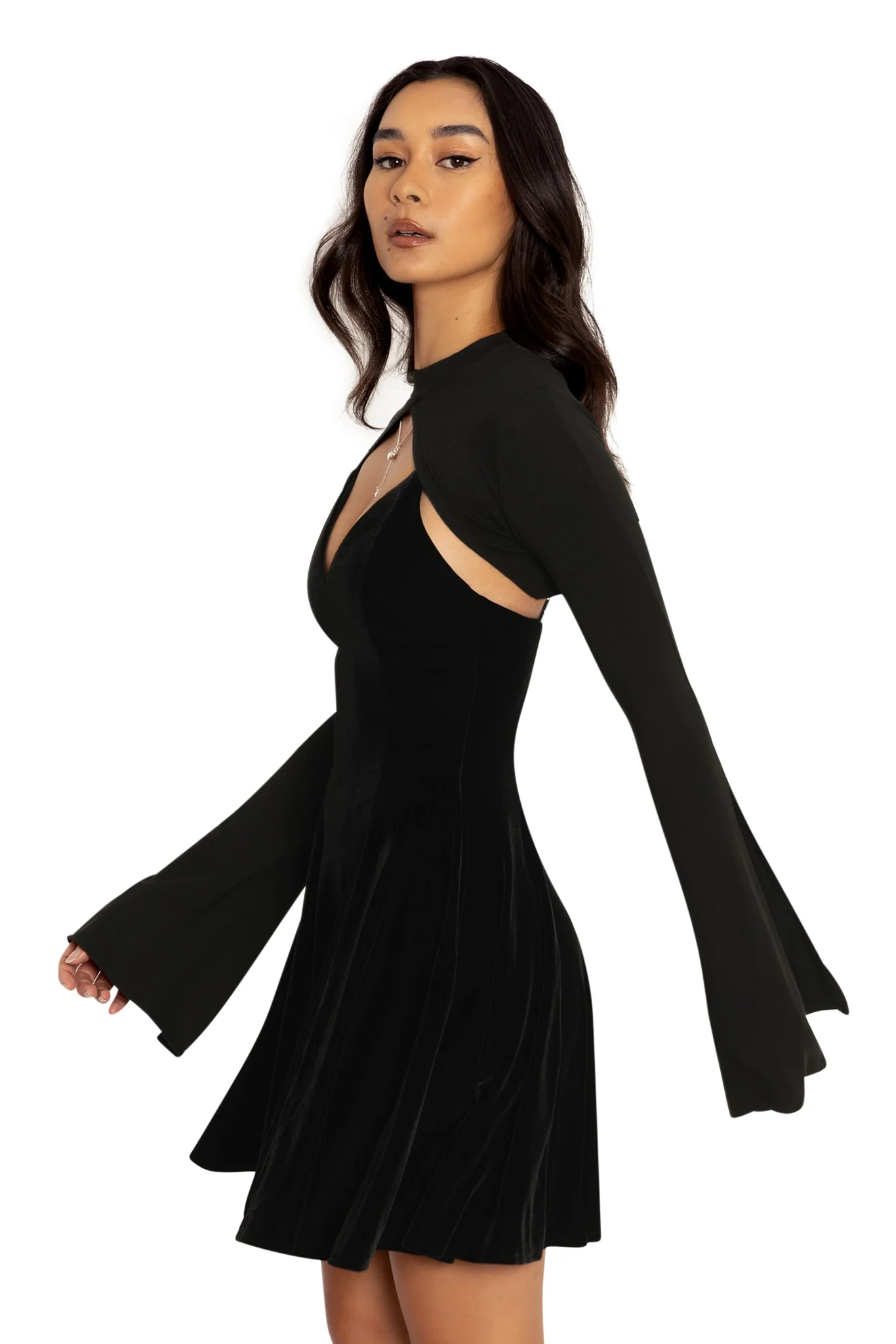 Black Split Sleeve Shrug - Image 5