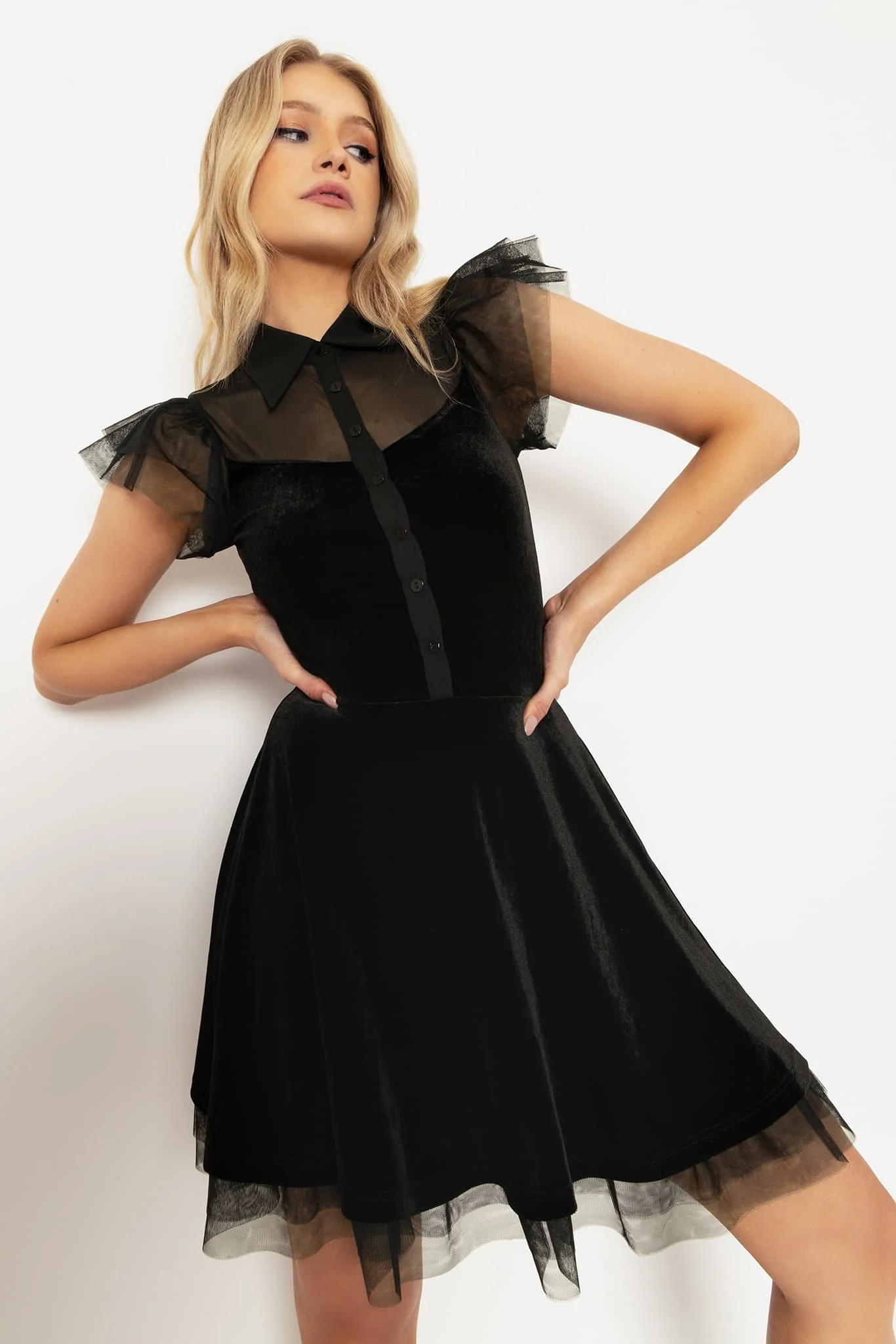 Black Swan Short Sleeve Dress - Image 6