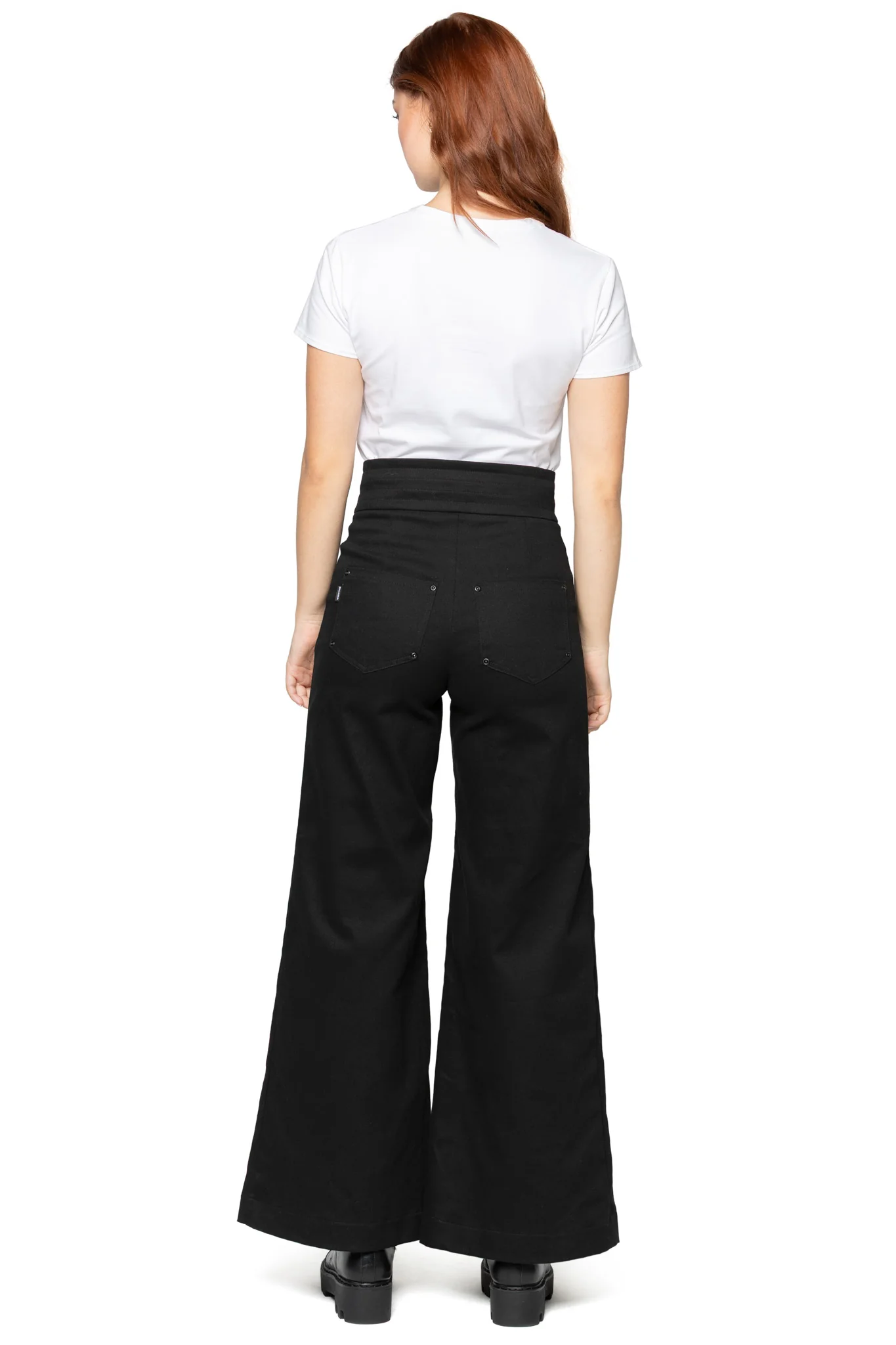 Black Sweeper Wide Leg Pants - Image 2