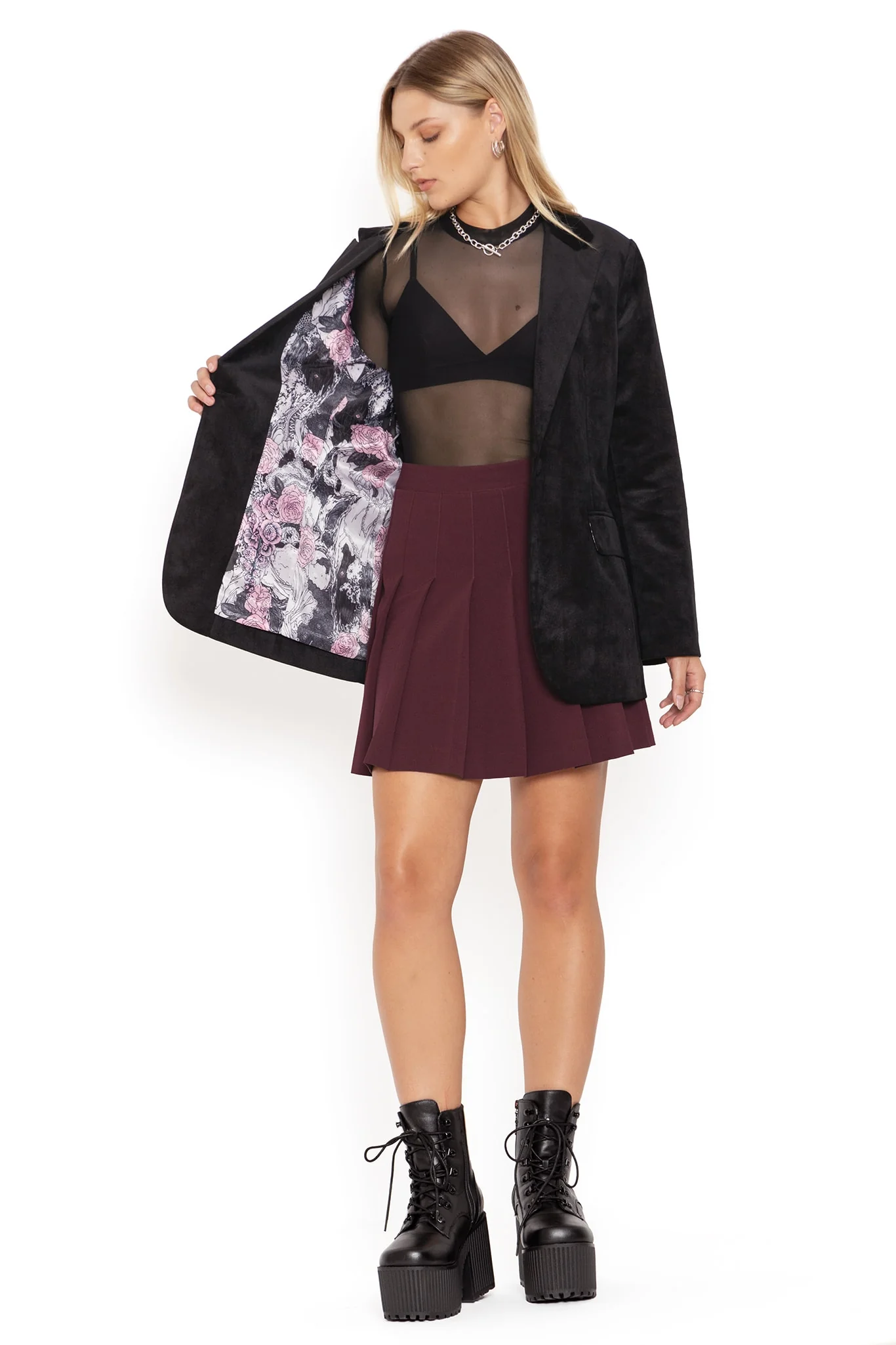 Black Velvet Burial Games Blazer - Image 6