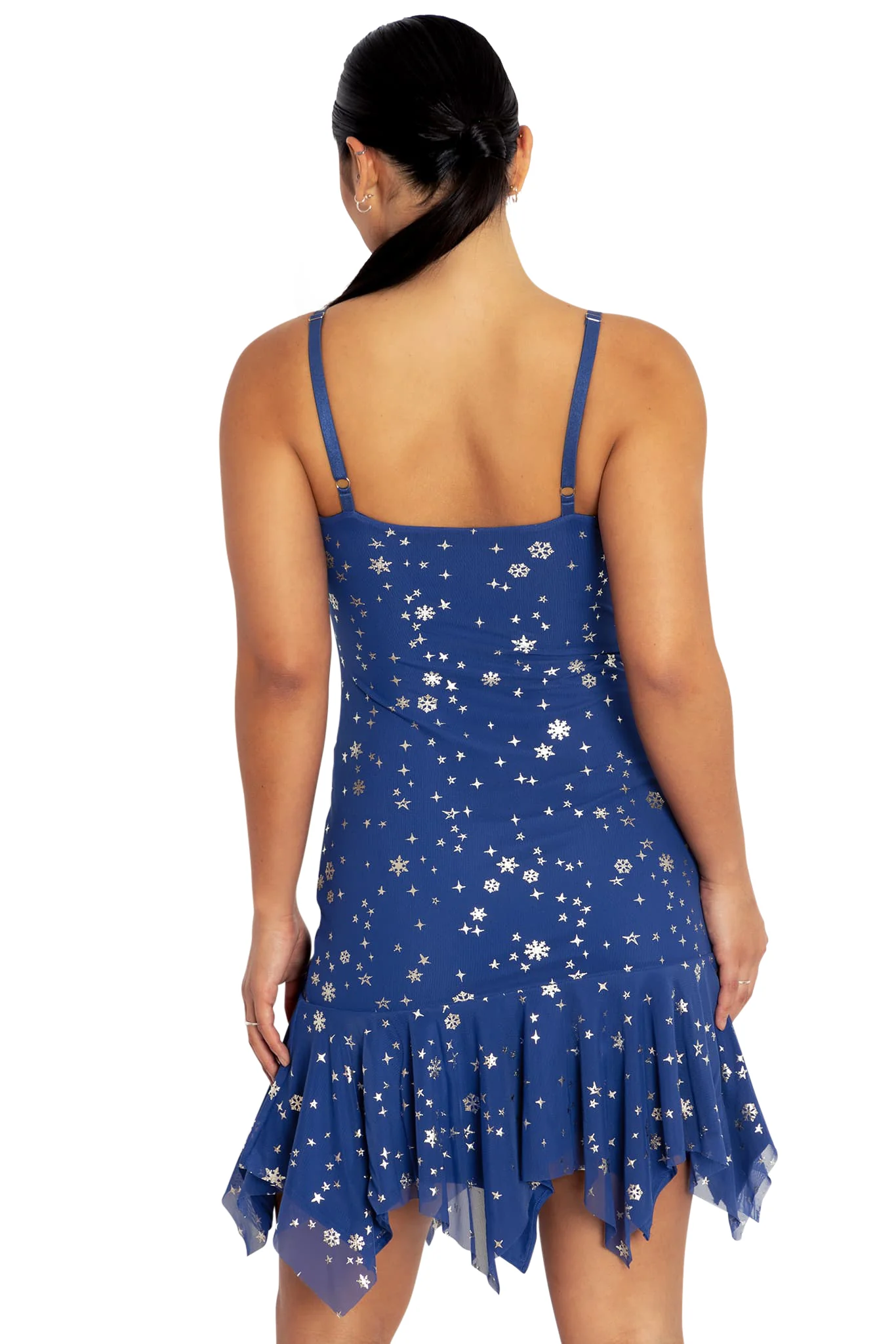 Christmas Star Blue Mini Handkerchief Dress - Image 2