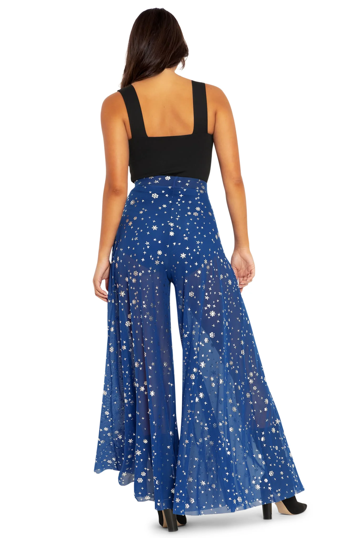 Christmas Star Blue Sheer Retro Pants - Image 2