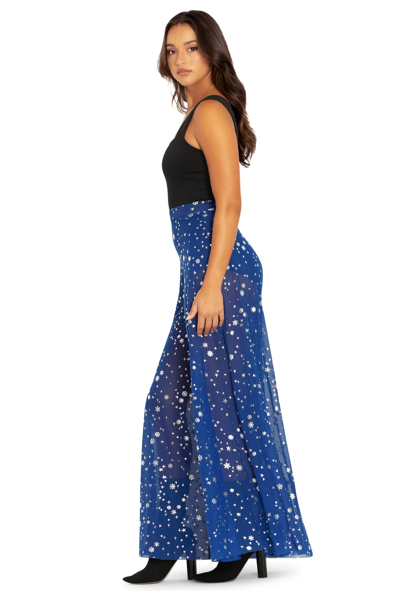 Christmas Star Blue Sheer Retro Pants - Image 5