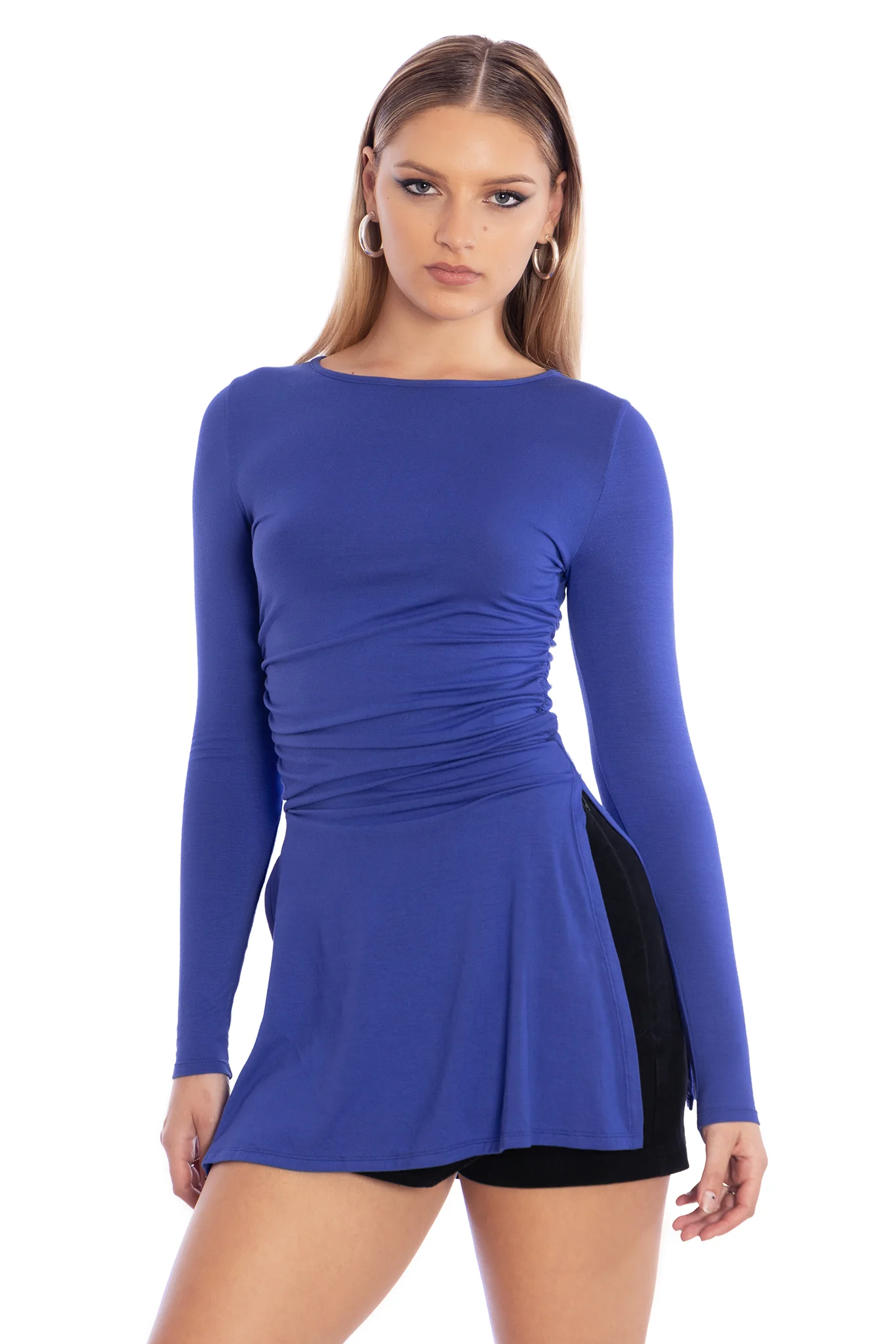 Blurple Long Sleeve Tunic Top - Image 5
