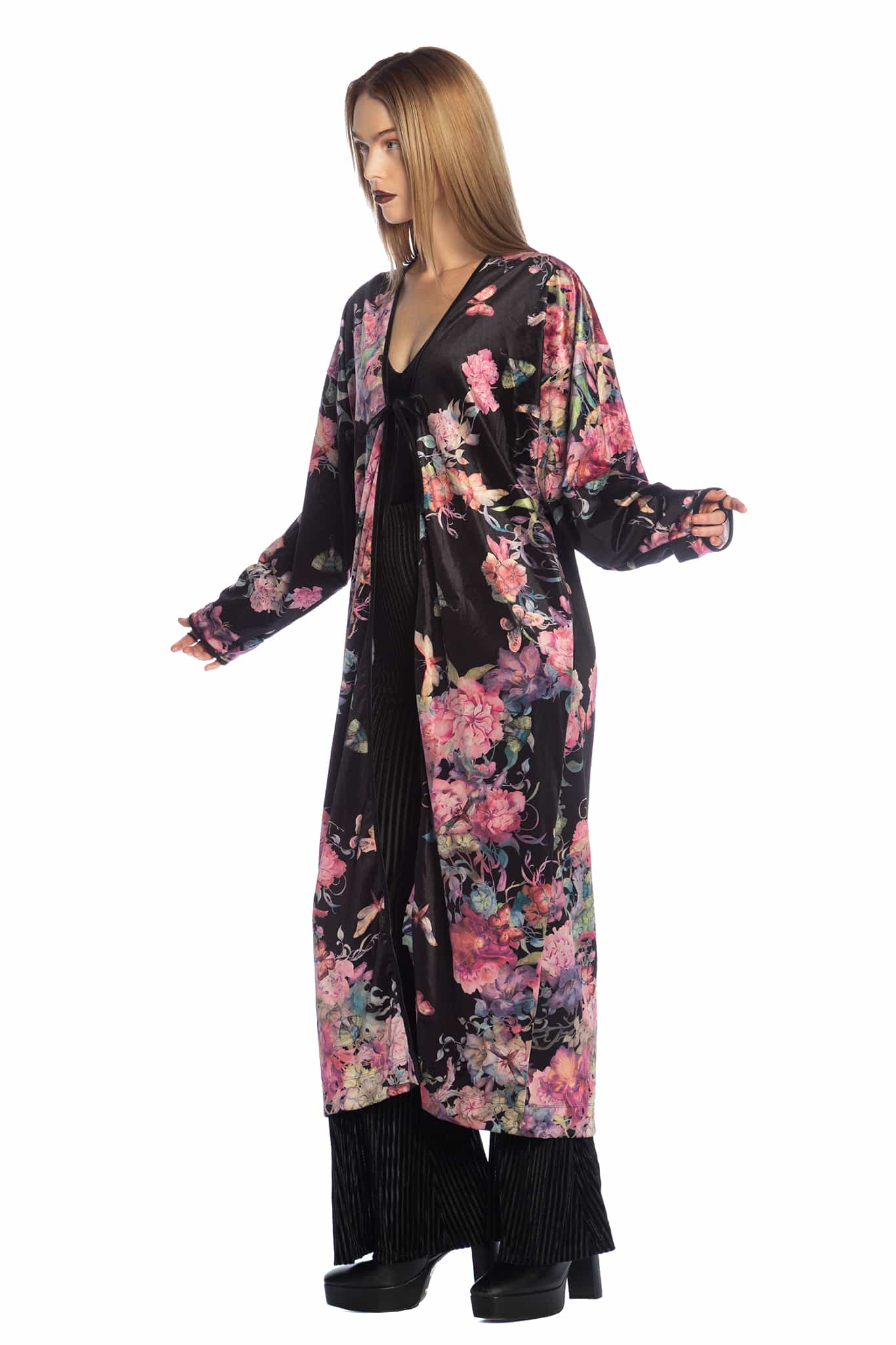 Bombyx Mori Midaxi Velvet Kimono - Image 4