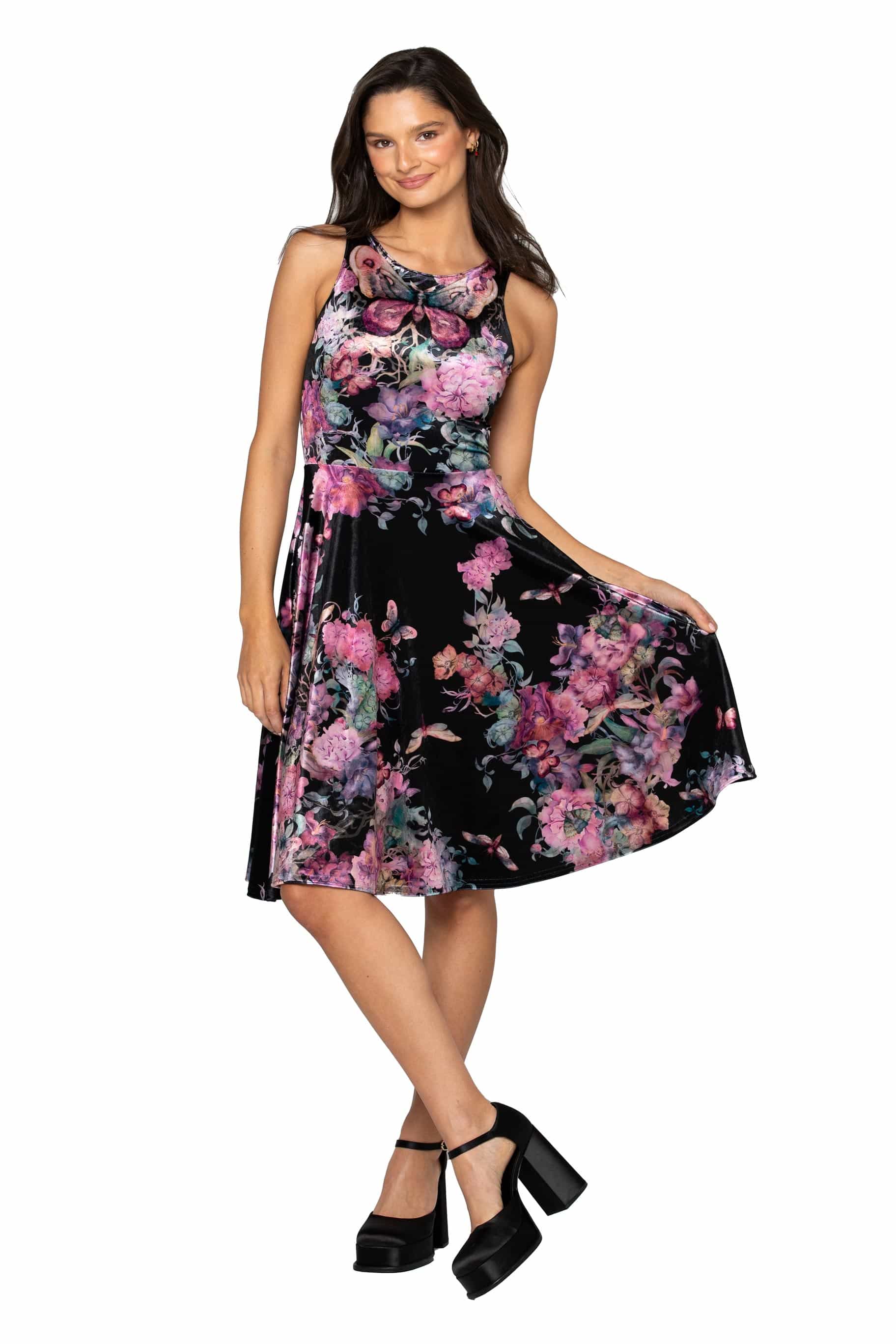 Bombyx Mori Velvet Princess Midi Dress - Image 6