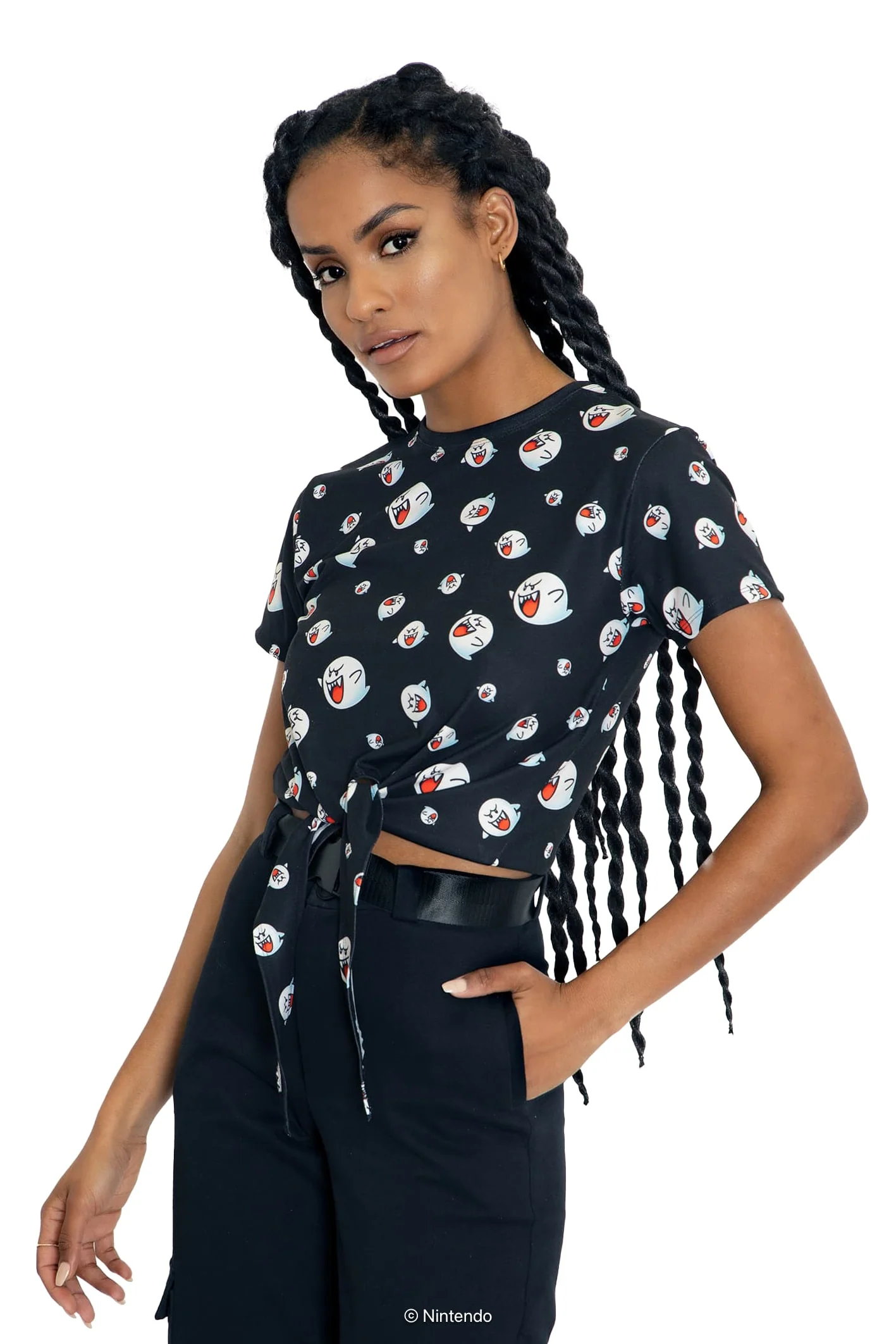 Boo Tie Front Tee - Image 4