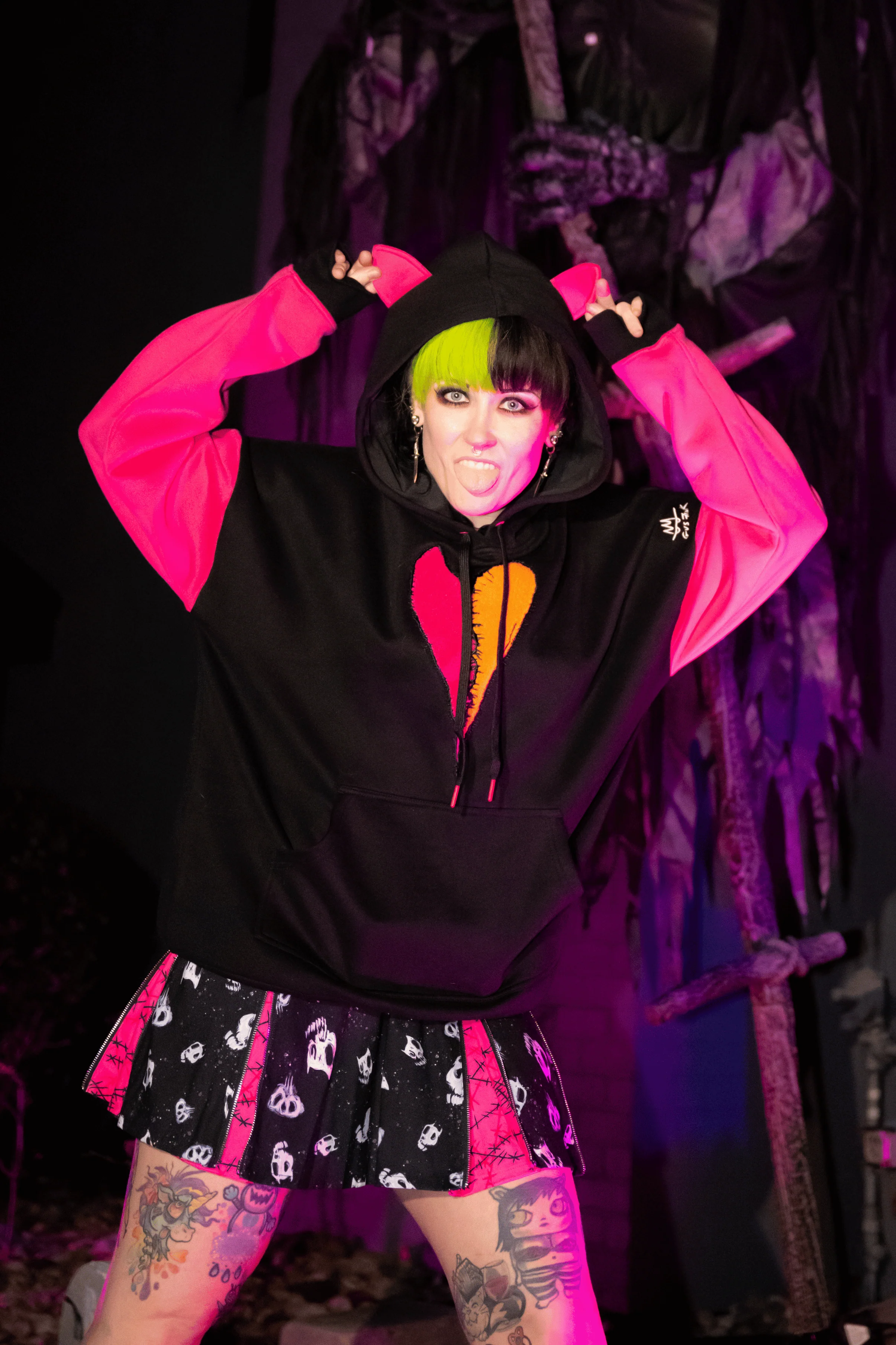 Broken Heart Kangaroo Pocket Hoodie - Image 3