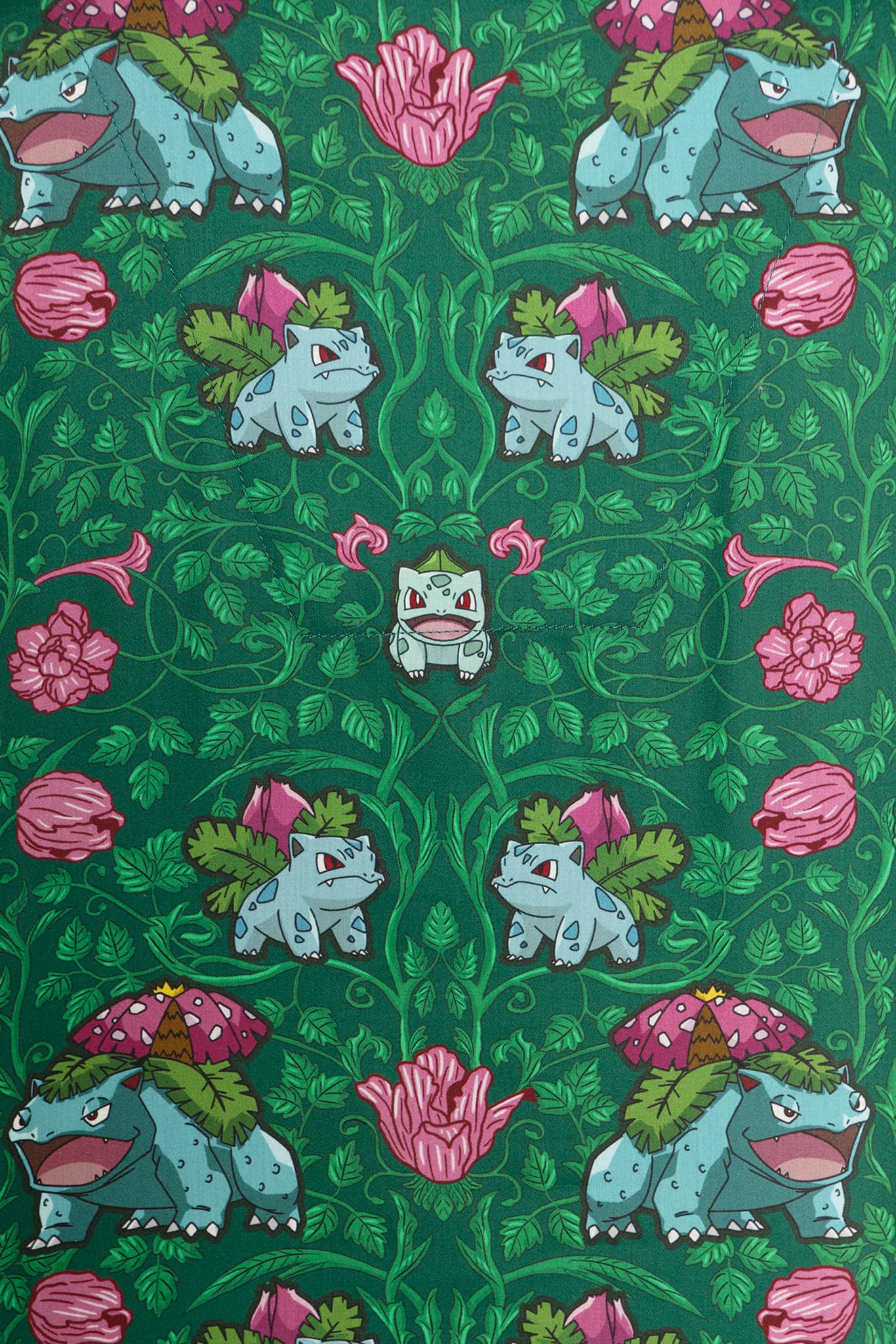 Bulbasaur Evolution Soft Button Up Sleep Shirt - Image 6
