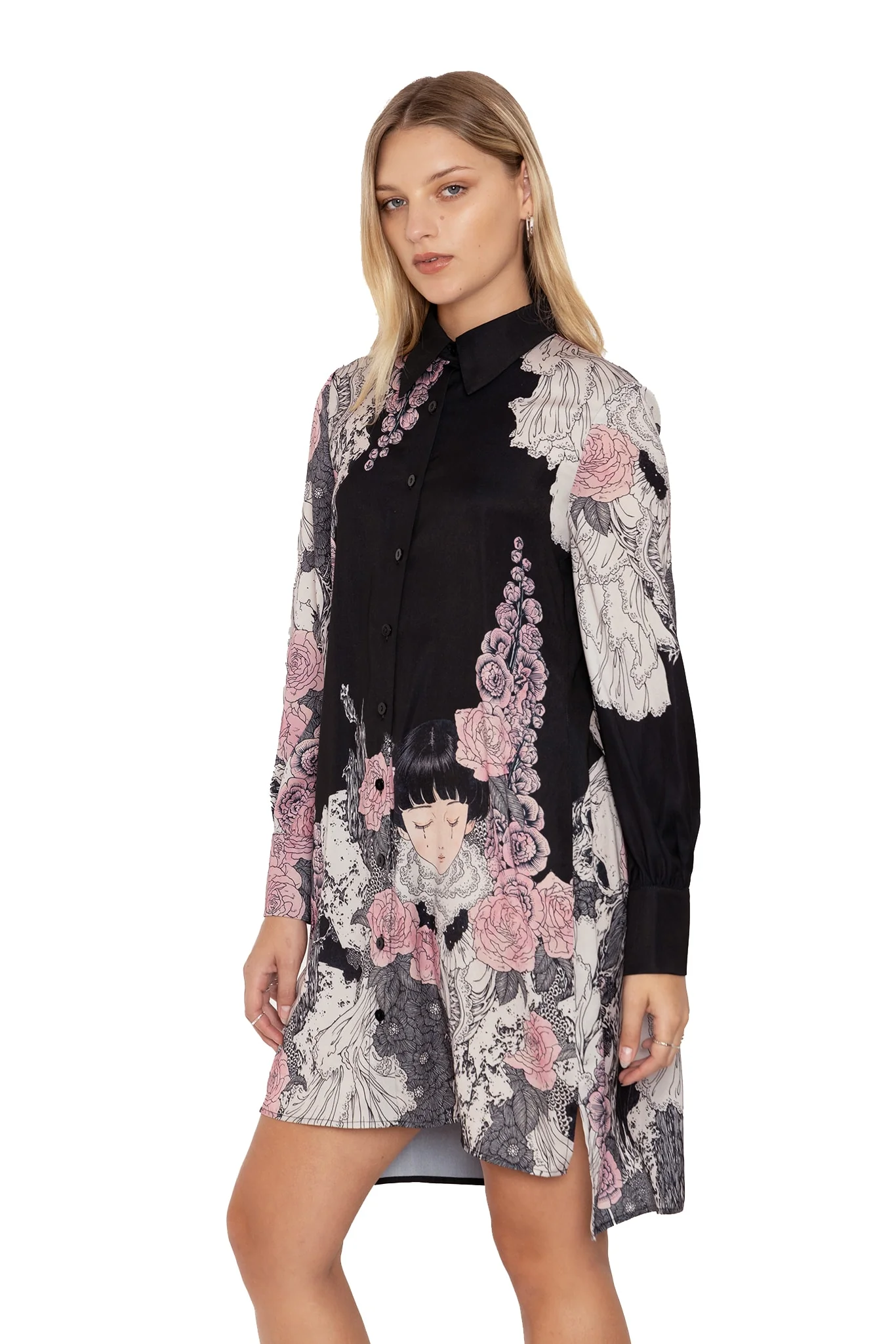 Burial Games Long Sleeve Work It Shirt Dress - Image 6