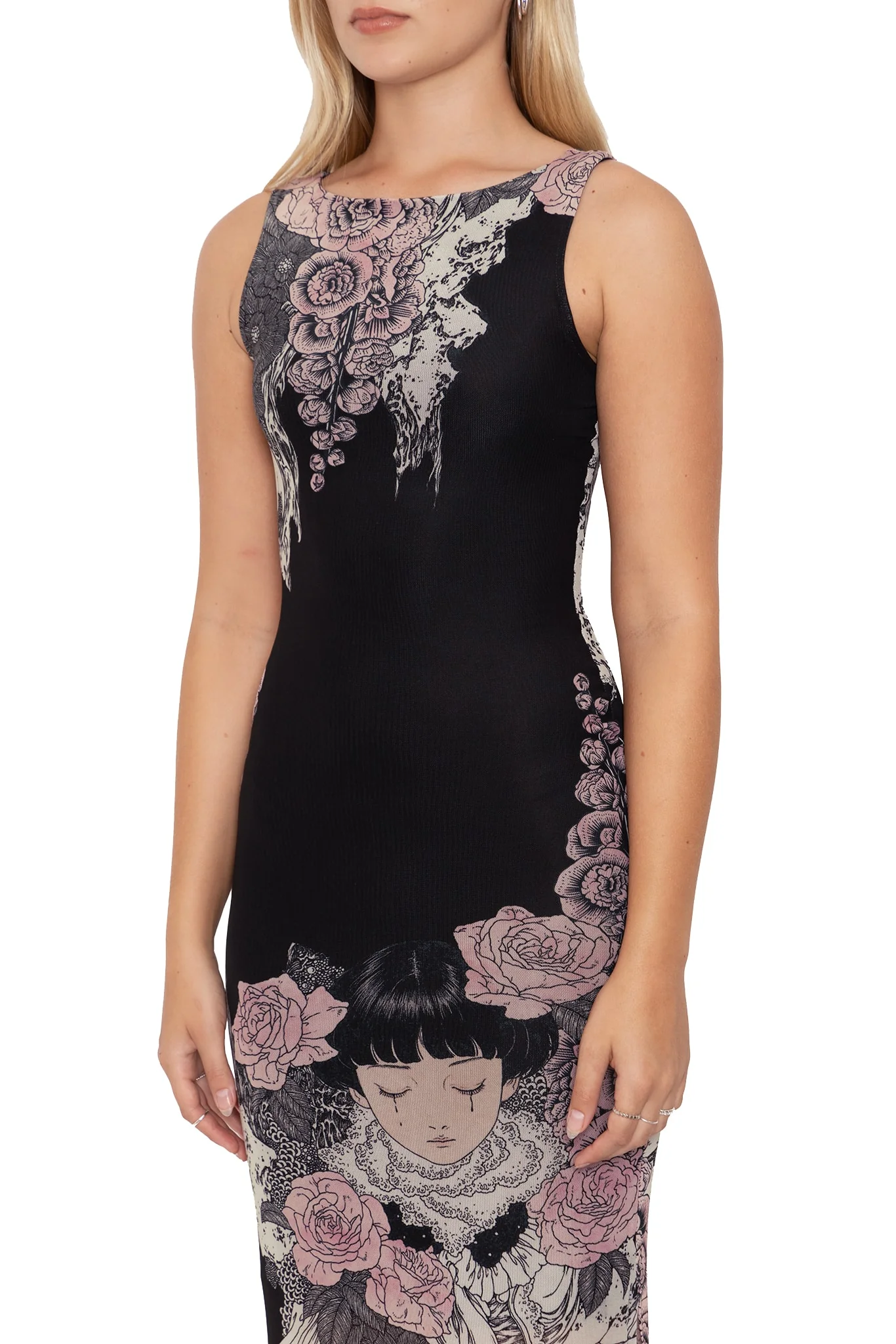 Burial Games Sheer Column Maxi Dress - Image 3