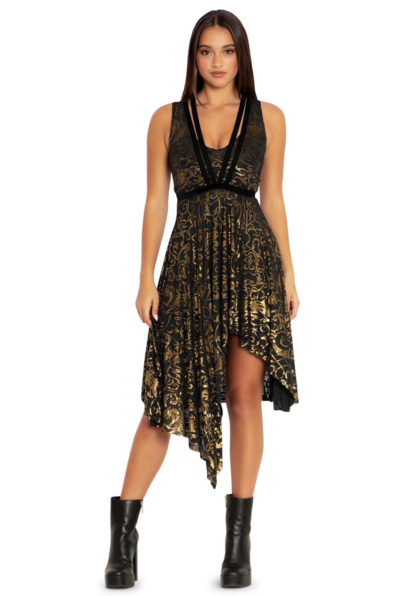 Burned Velvet Gothic Gates Magician Dress