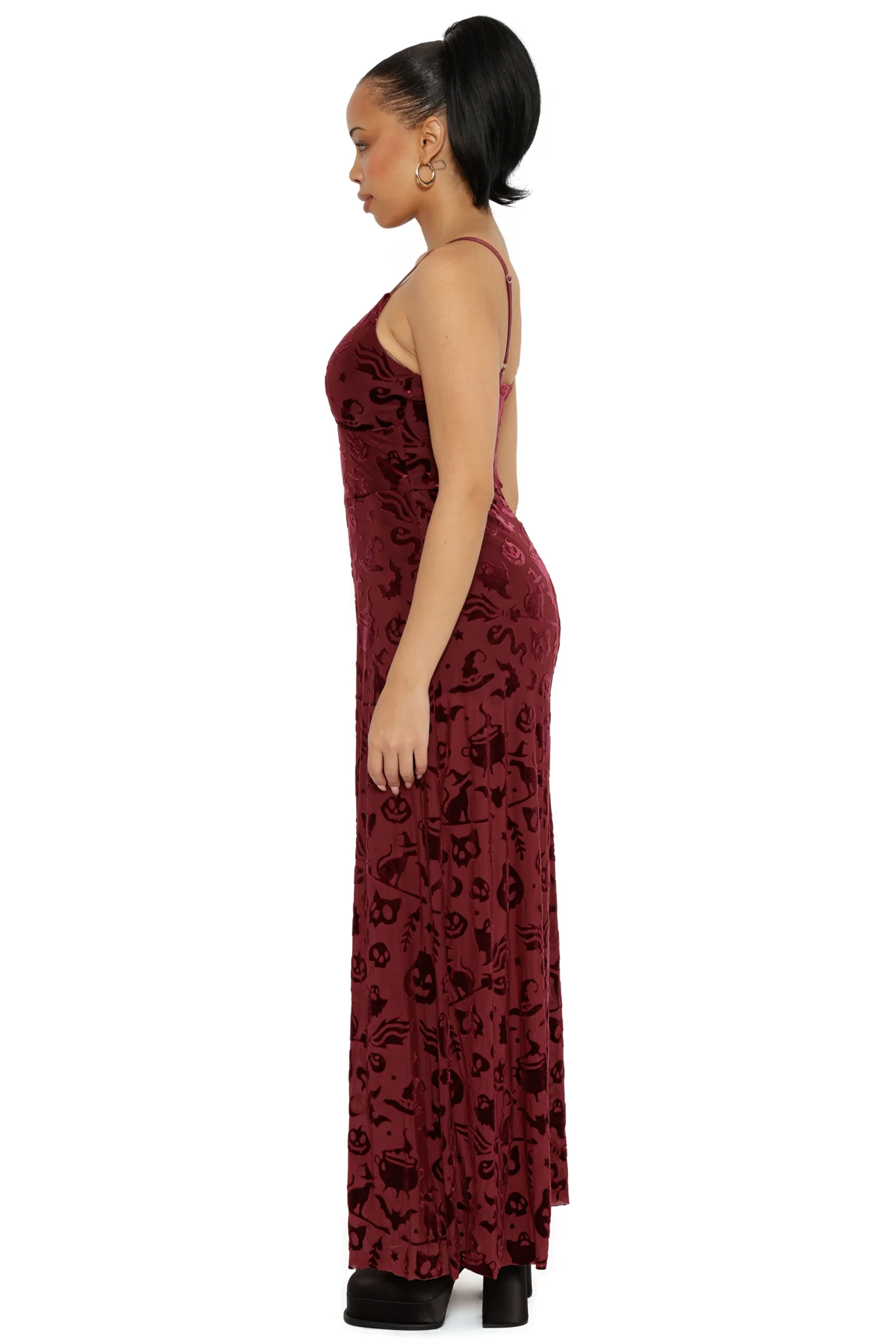 Burned Velvet Witch Palazzo Jumpsuit - Image 10