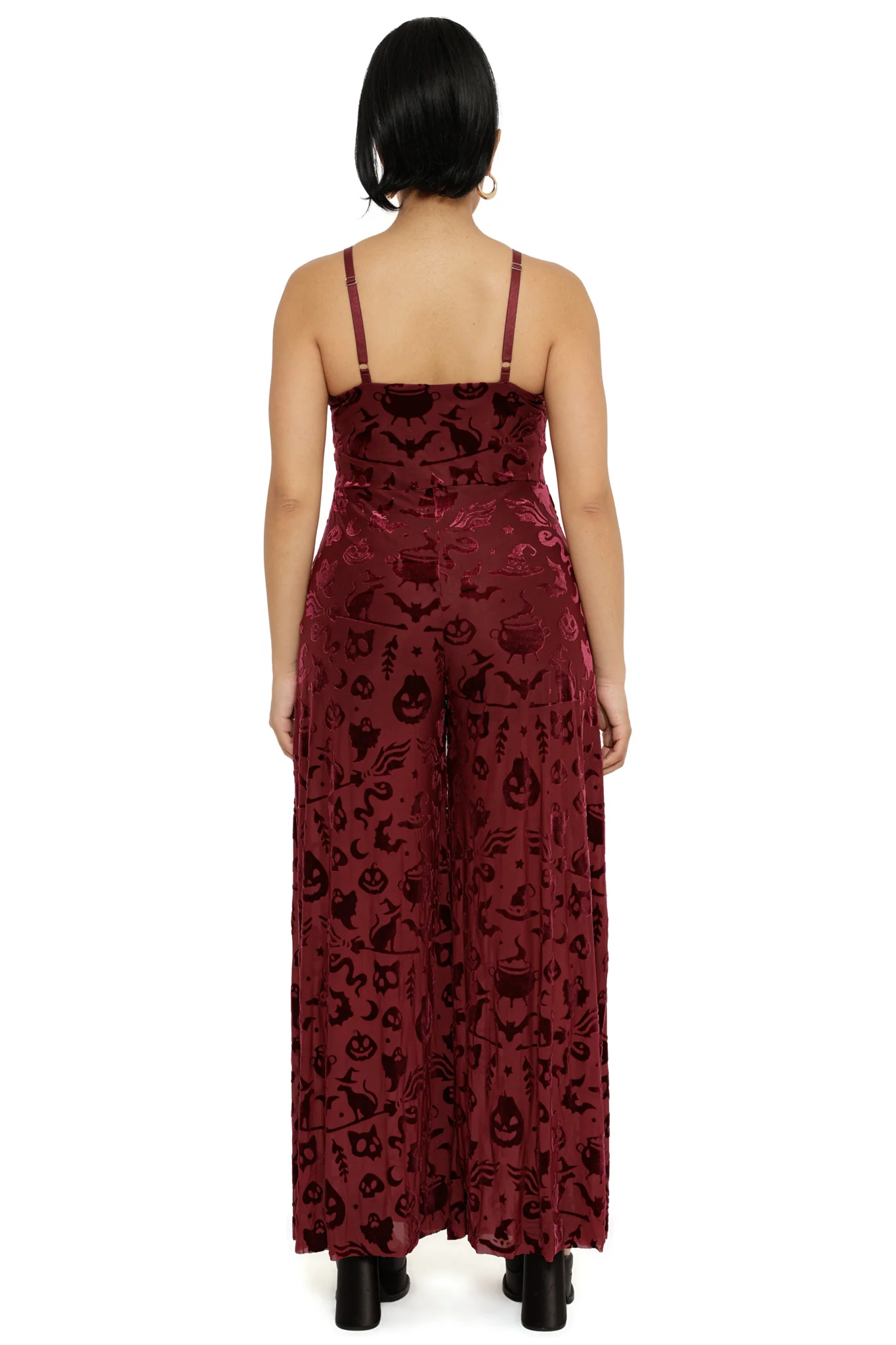 Burned Velvet Witch Palazzo Jumpsuit - Image 8