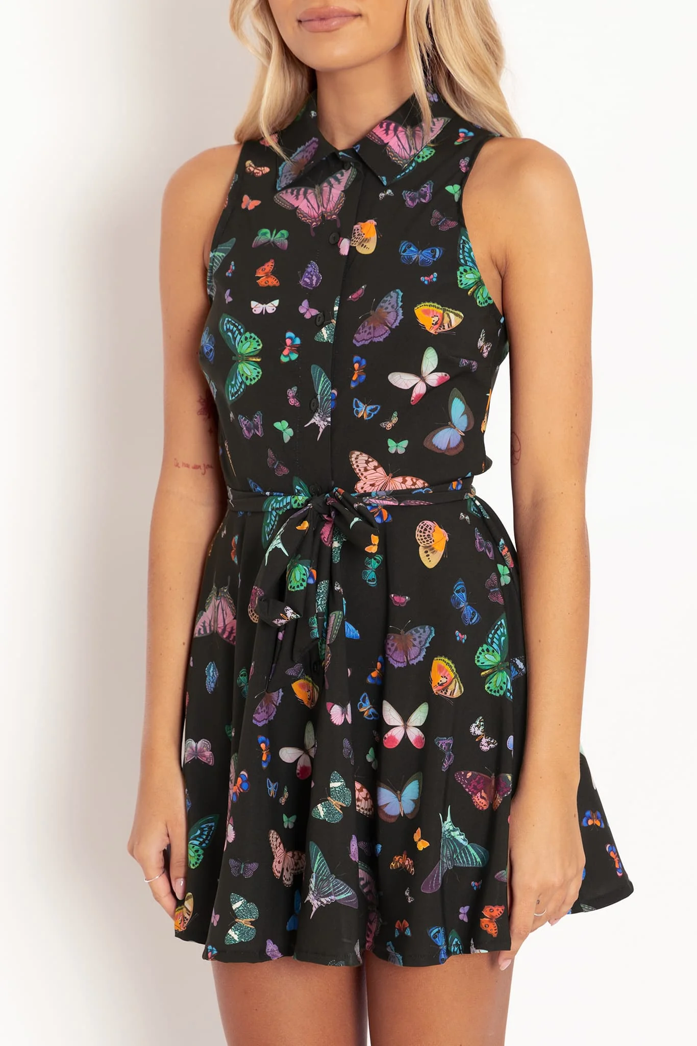 Butterflies Fluttering By Business Time Skater Dress - Image 6