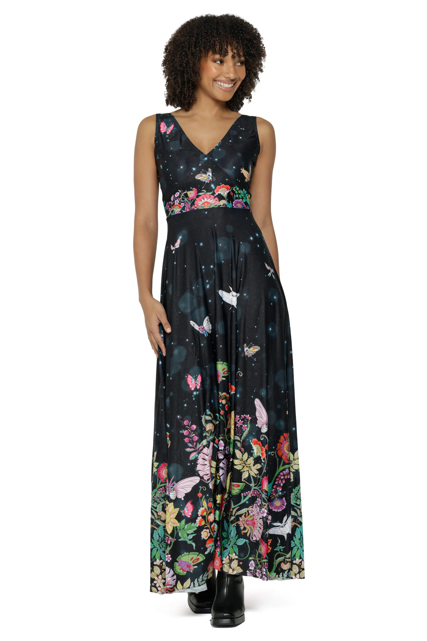 Butterfly Garden Bow Back Maxi Dress - Image 2