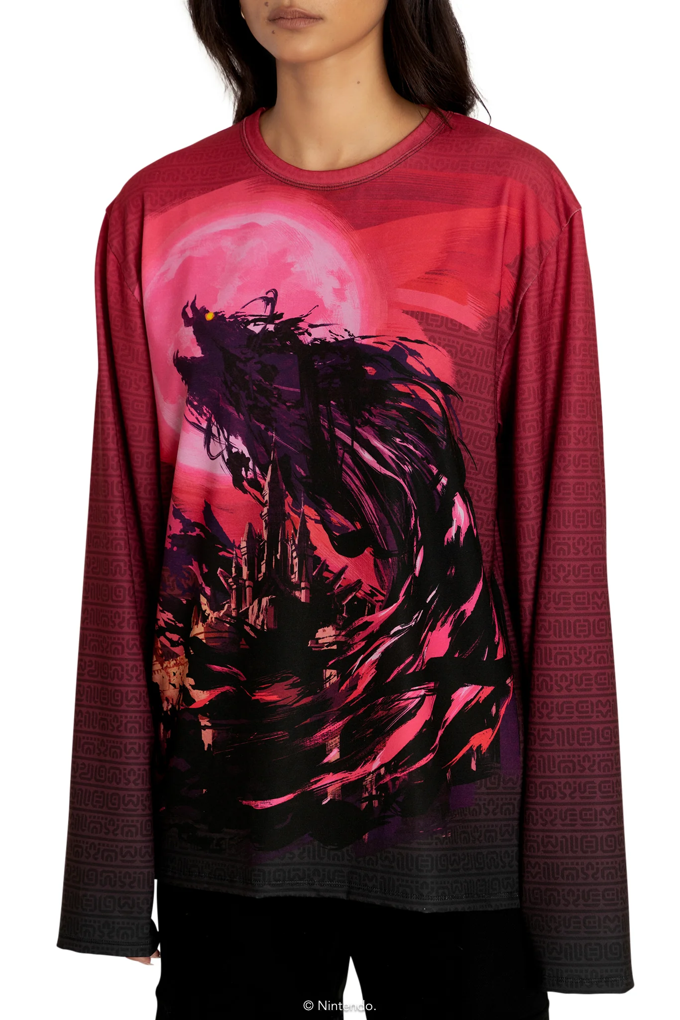 Calamity Ganon Long Sleeve Oversized Boyfriend Tee - Image 3