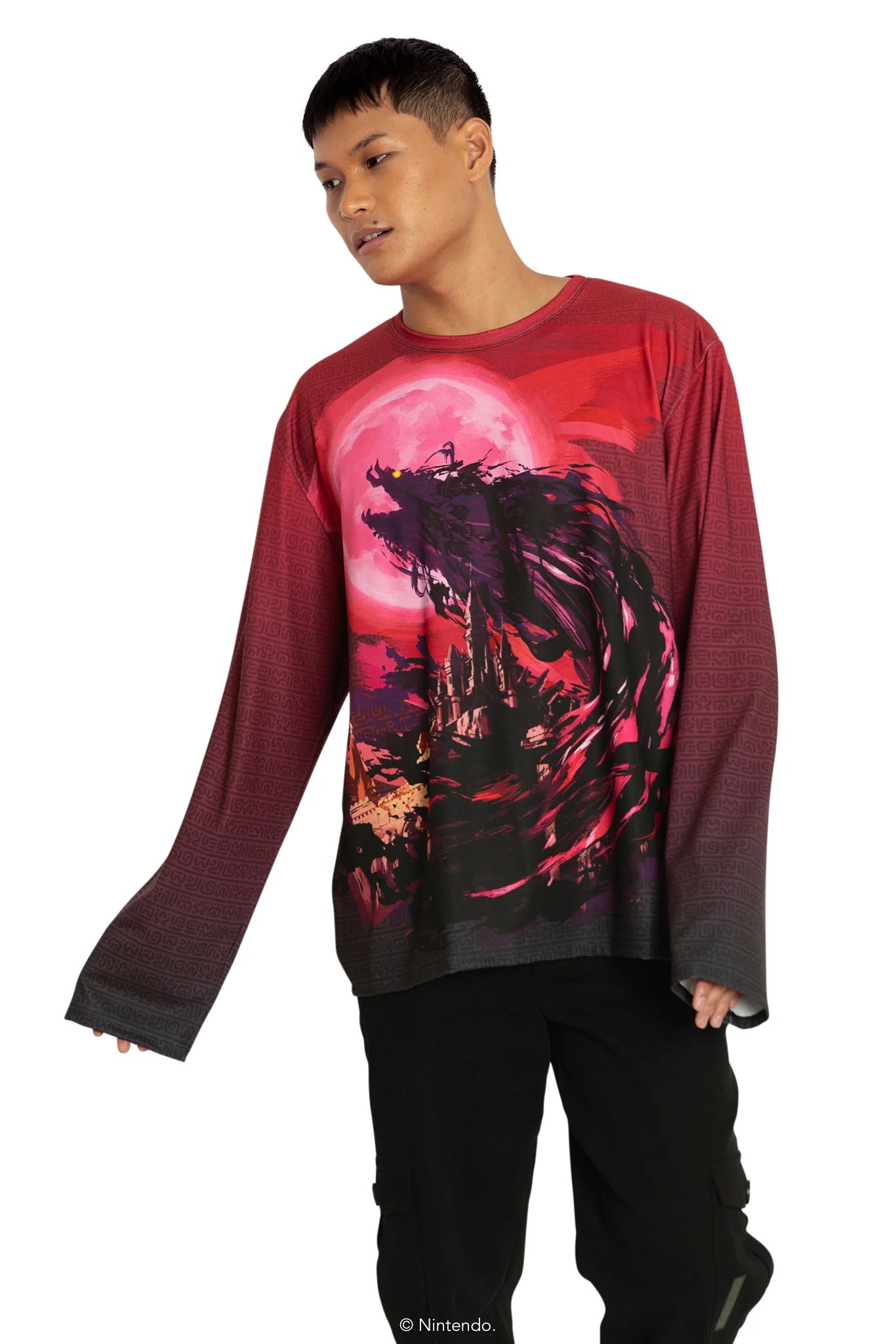 Calamity Ganon Long Sleeve Oversized Boyfriend Tee - Image 7
