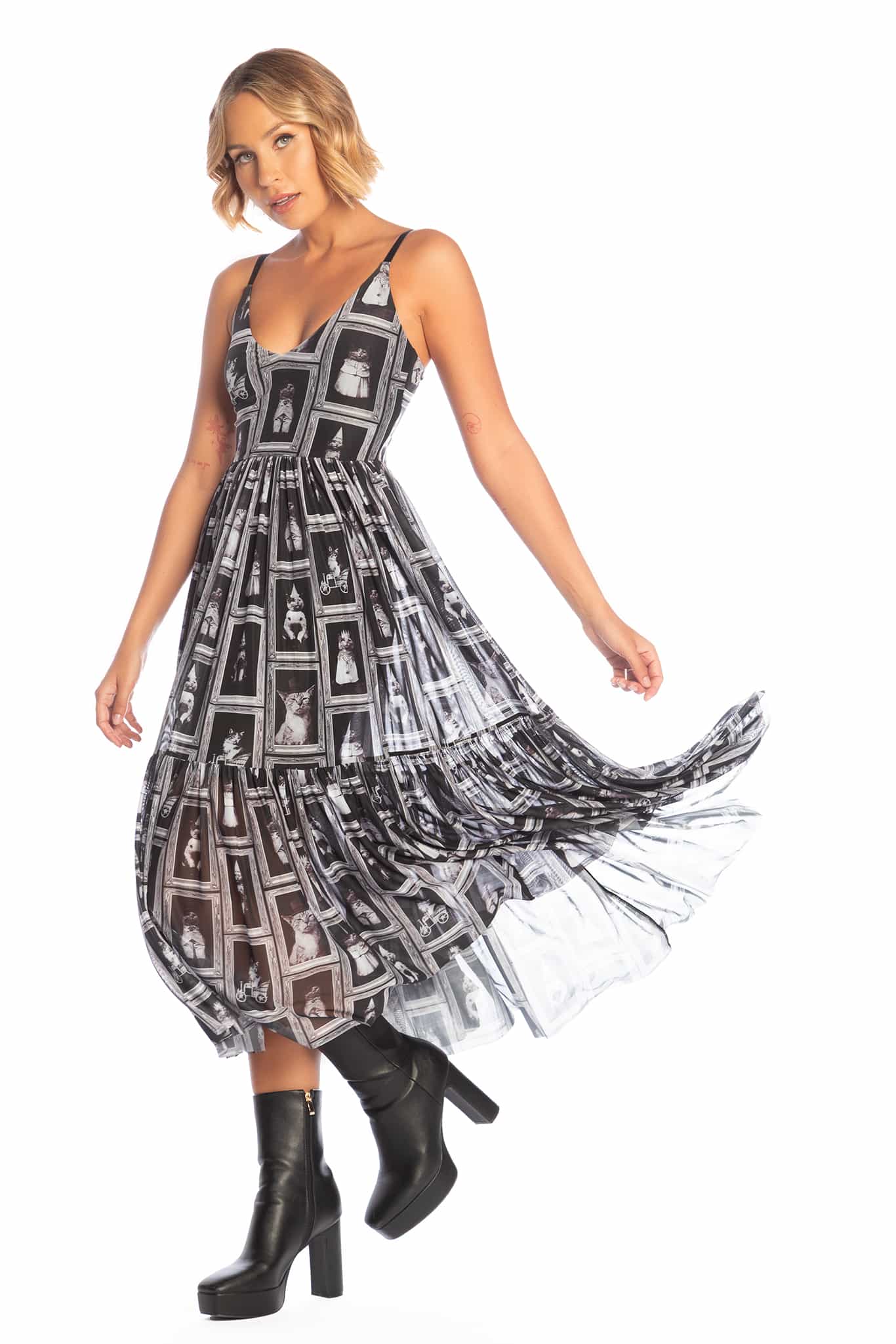 Cat Tales Sheer Midaxi Dress - Image 6