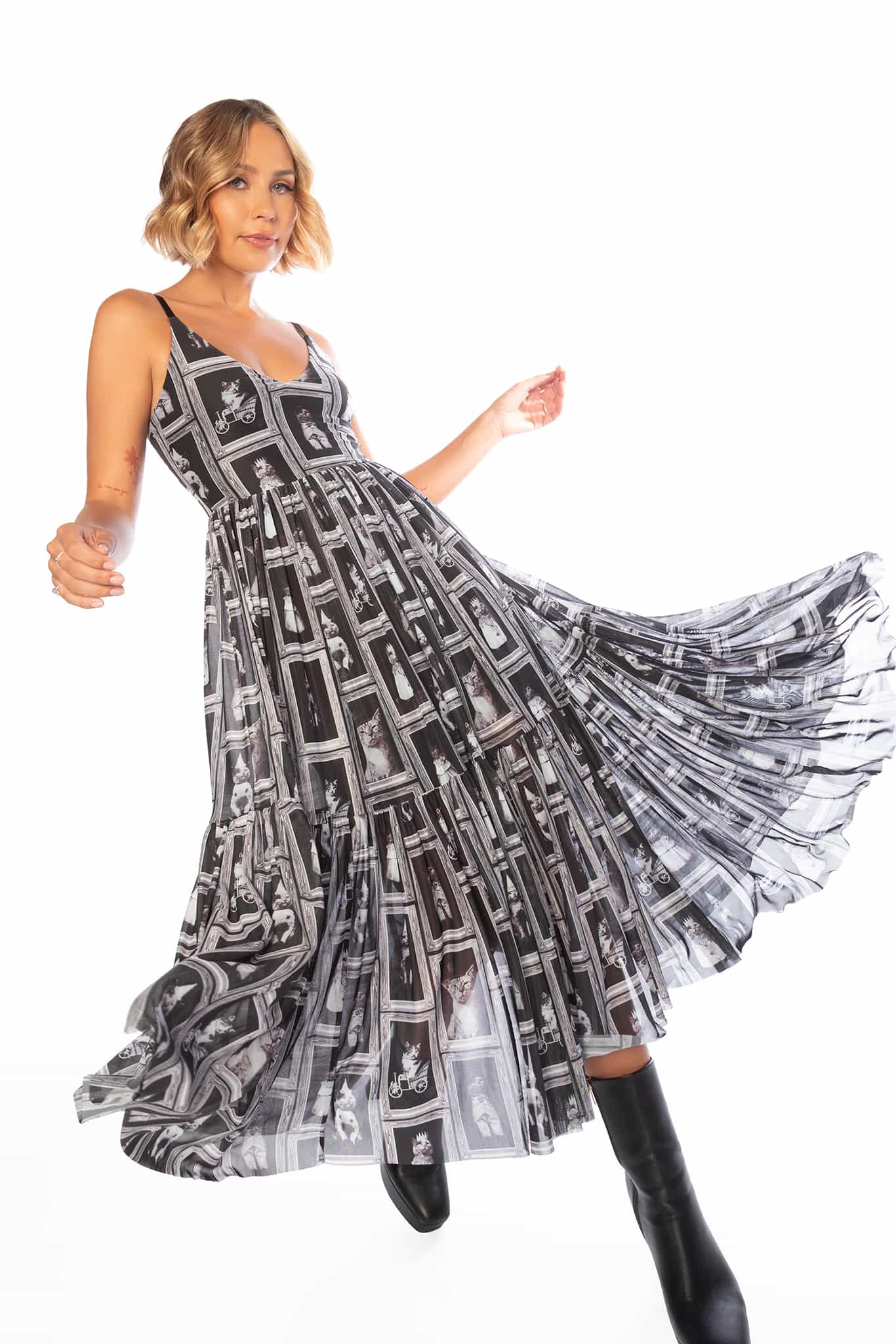 Cat Tales Sheer Midaxi Dress - Image 7