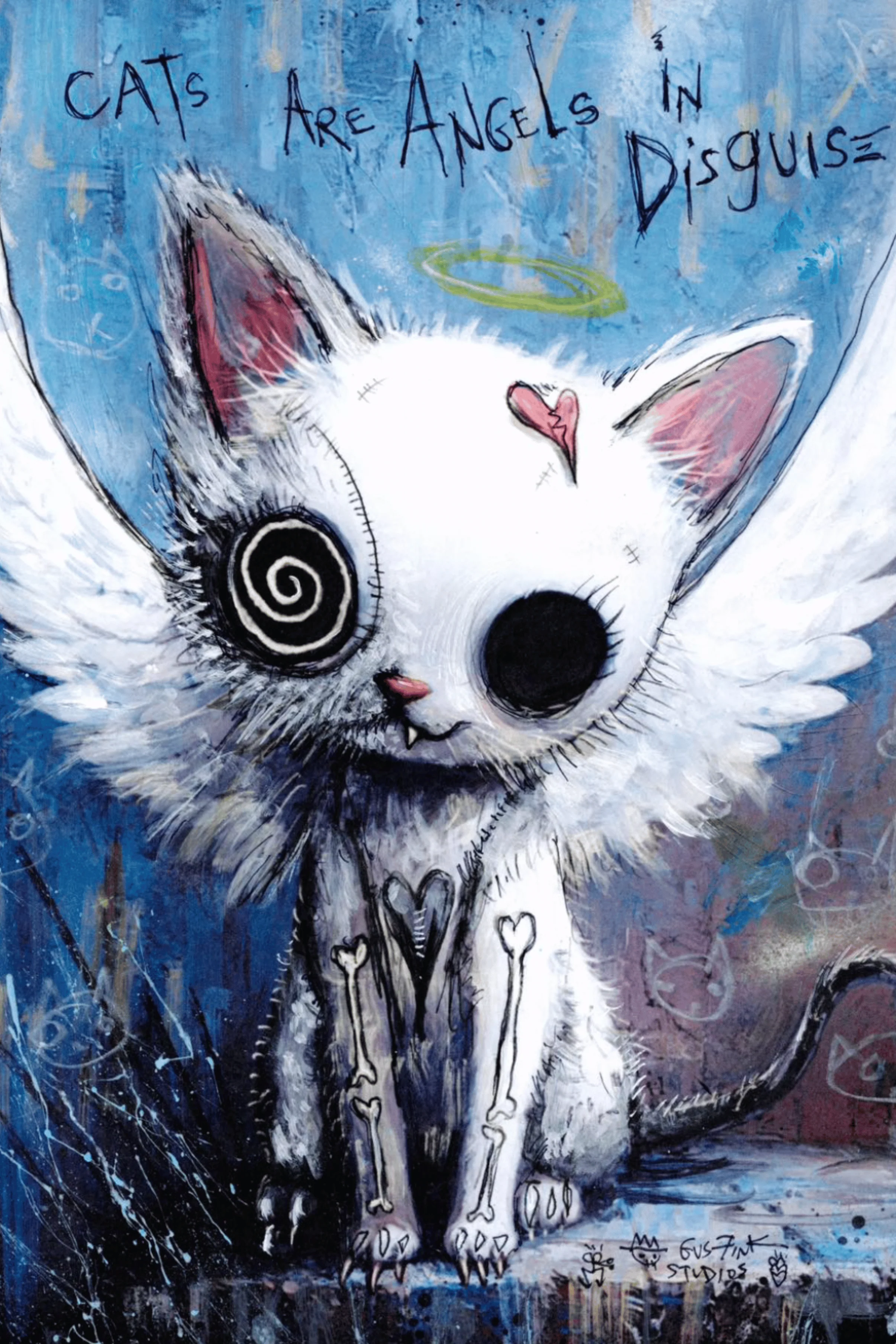 Cats are Angels Tie Front Tee - Image 5