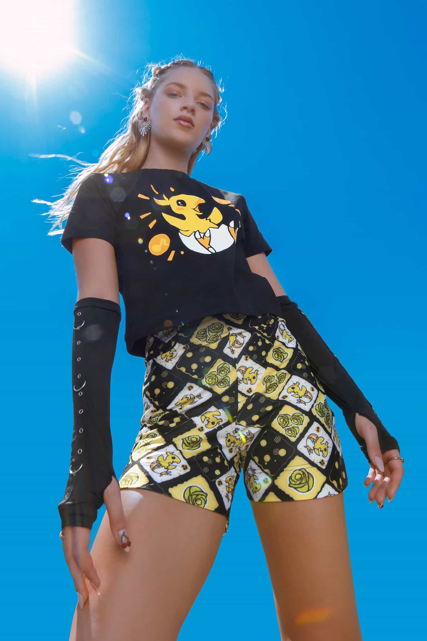 Chocobo High Waisted Pocket Shorts - Image 4